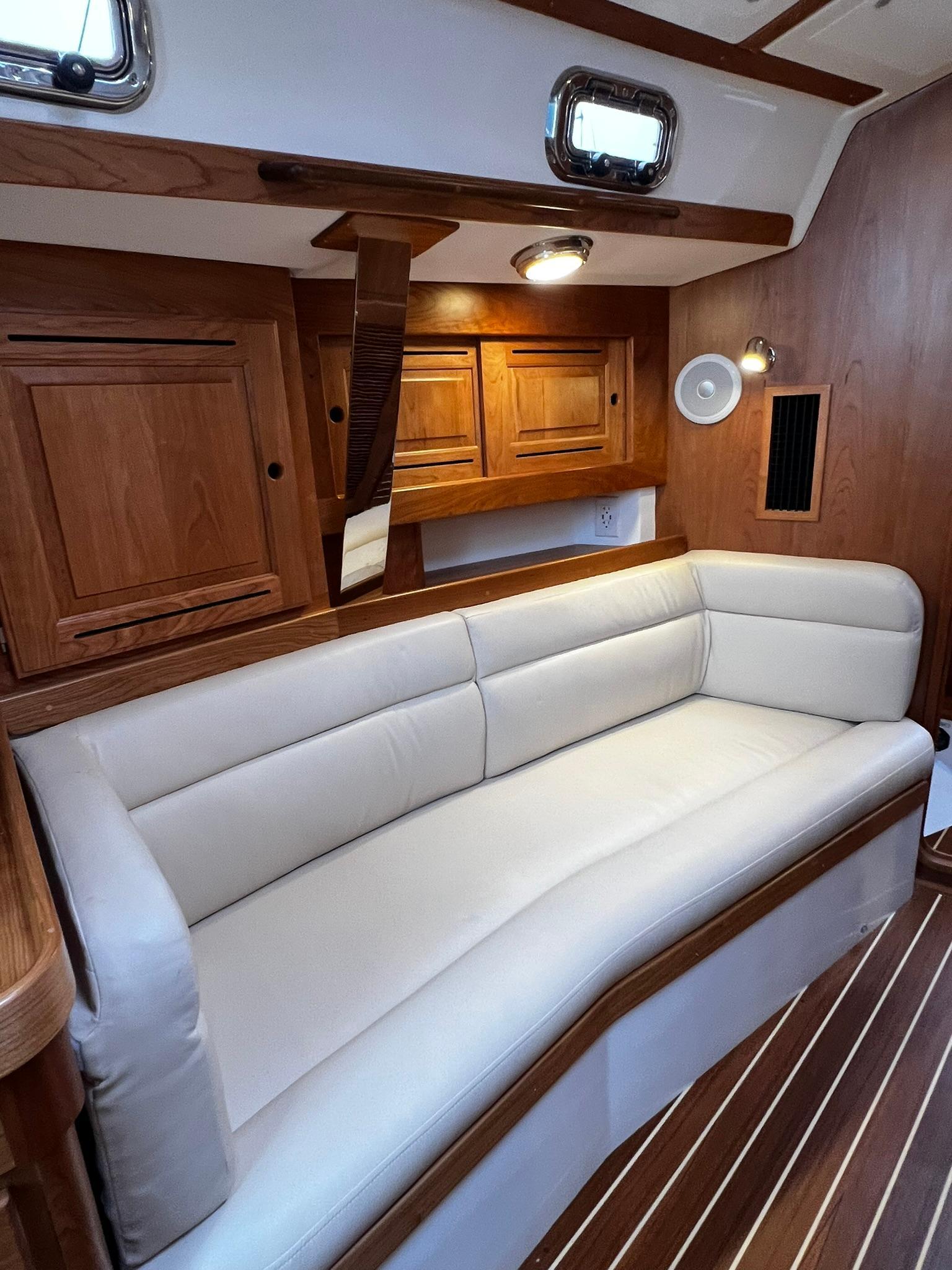 Tartan-395 2025-395 RI-US-Luxurious interior of 2025 Tartan 395 yacht with elegant wood finish and plush seating.-9826454 | Thumbnail