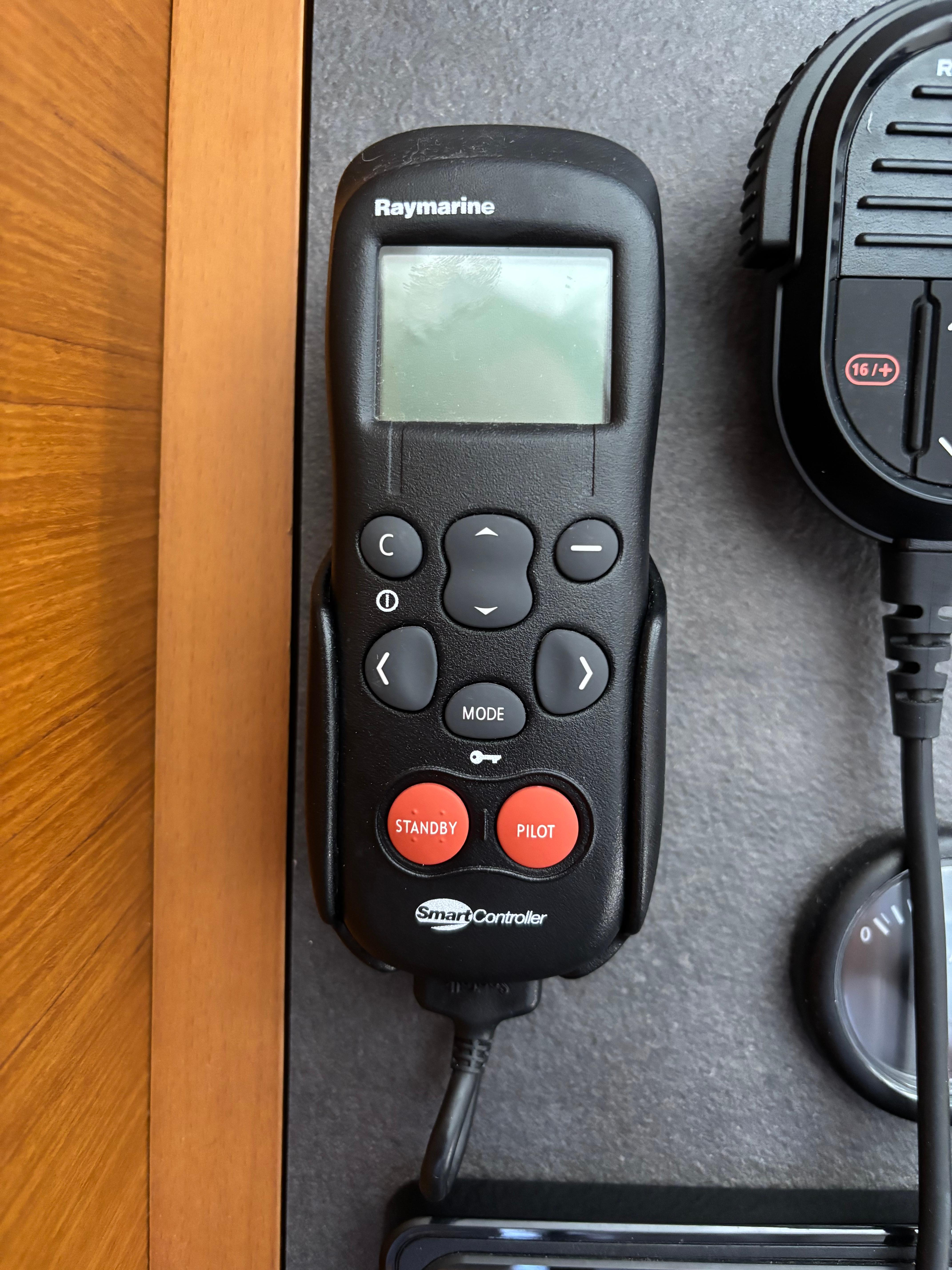 Raymarine SmartController on Jeanneau Sun Odyssey 349, 2021 model, with navigation controls.