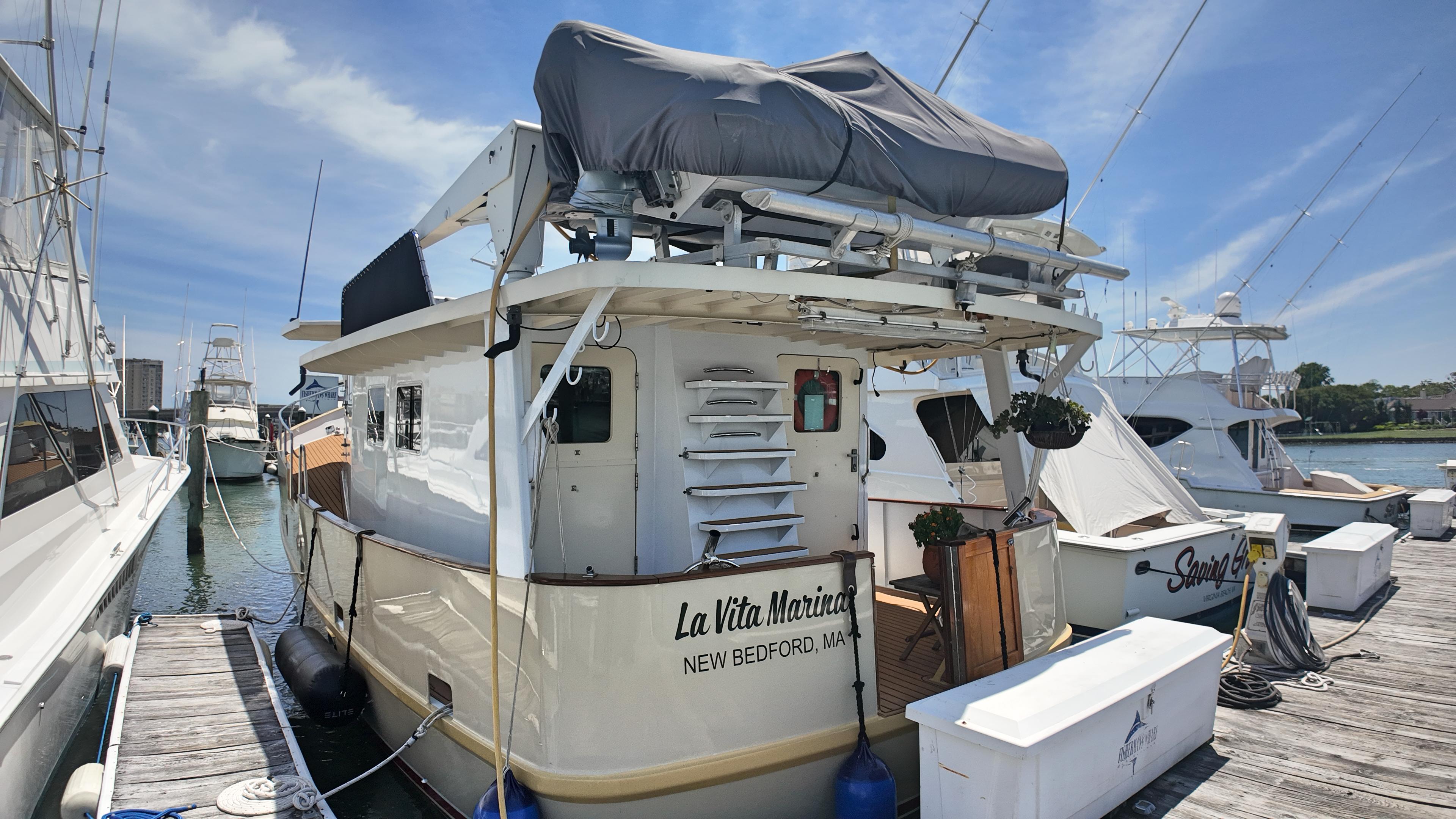 Custom-Holland Marine 50 Custom Trawler 1993-La Vita Marina SC-US-Custom 1993 Holland Marine 50 Trawler docked at marina, New Bedford, MA.-9816492 | Thumbnail