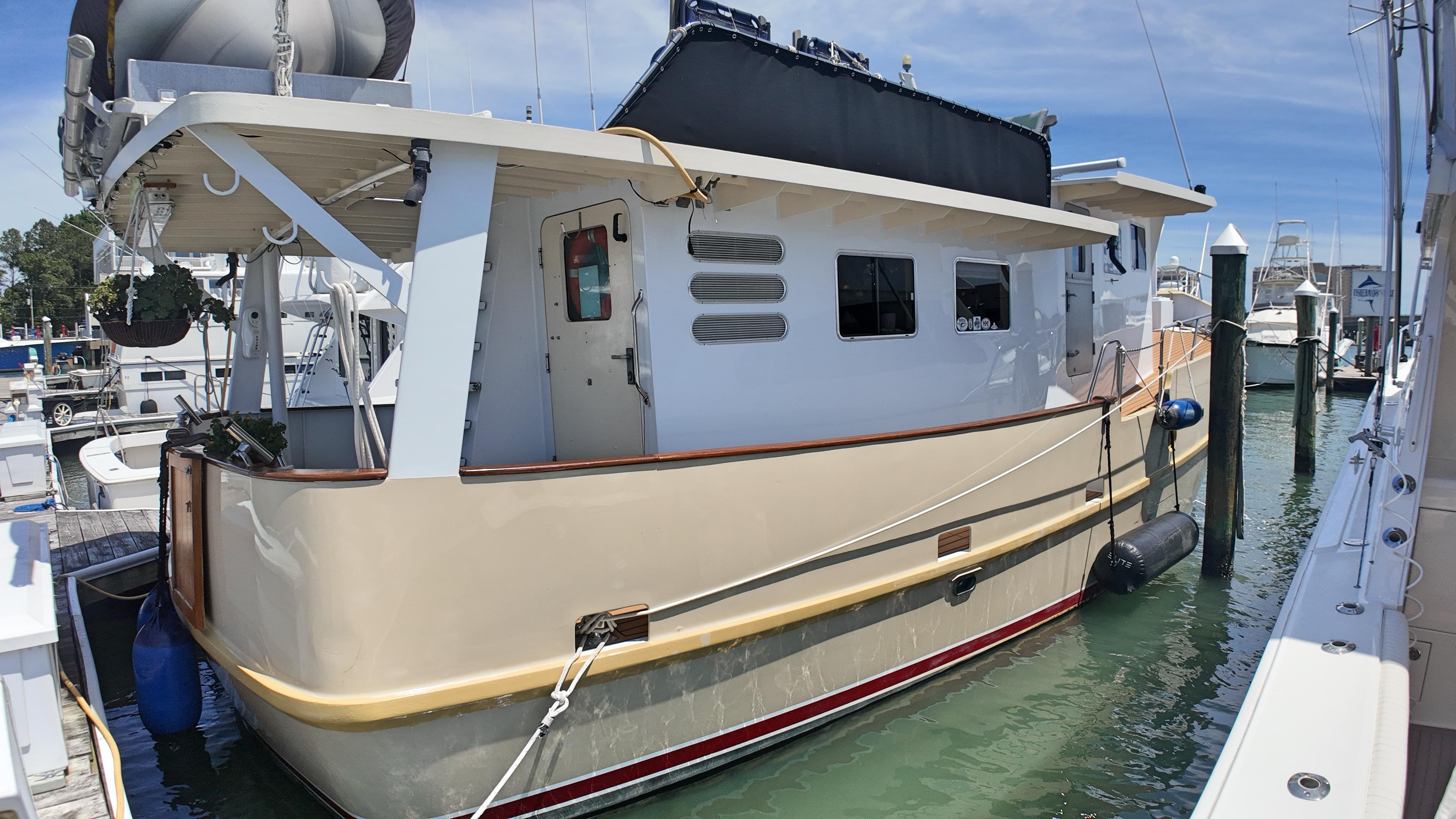 Custom-Holland Marine 50 Custom Trawler 1993-La Vita Marina SC-US-Custom Holland Marine 50 Trawler, 1993, docked at marina under clear sky.-9816492 | Thumbnail