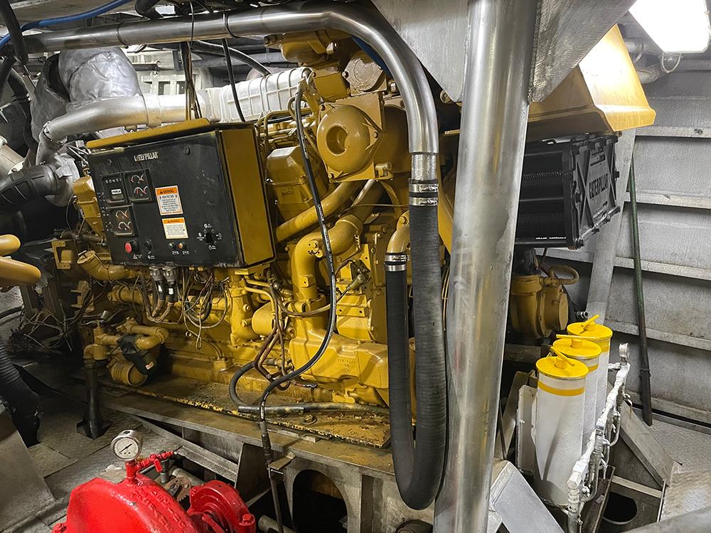 Custom-C & G Boat Works High Speed Supply Vessel 2002-VISION FL-US-Engine room of a 2002 custom offshore supply vessel, featuring machinery and control panels.-9686575 | Thumbnail