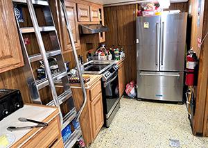 Custom-C & G Boat Works High Speed Supply Vessel 2002-VISION FL-US-Galley kitchen on a 2002 custom offshore supply vessel with wooden cabinets and stainless steel appliances.-9686575 | Thumbnail