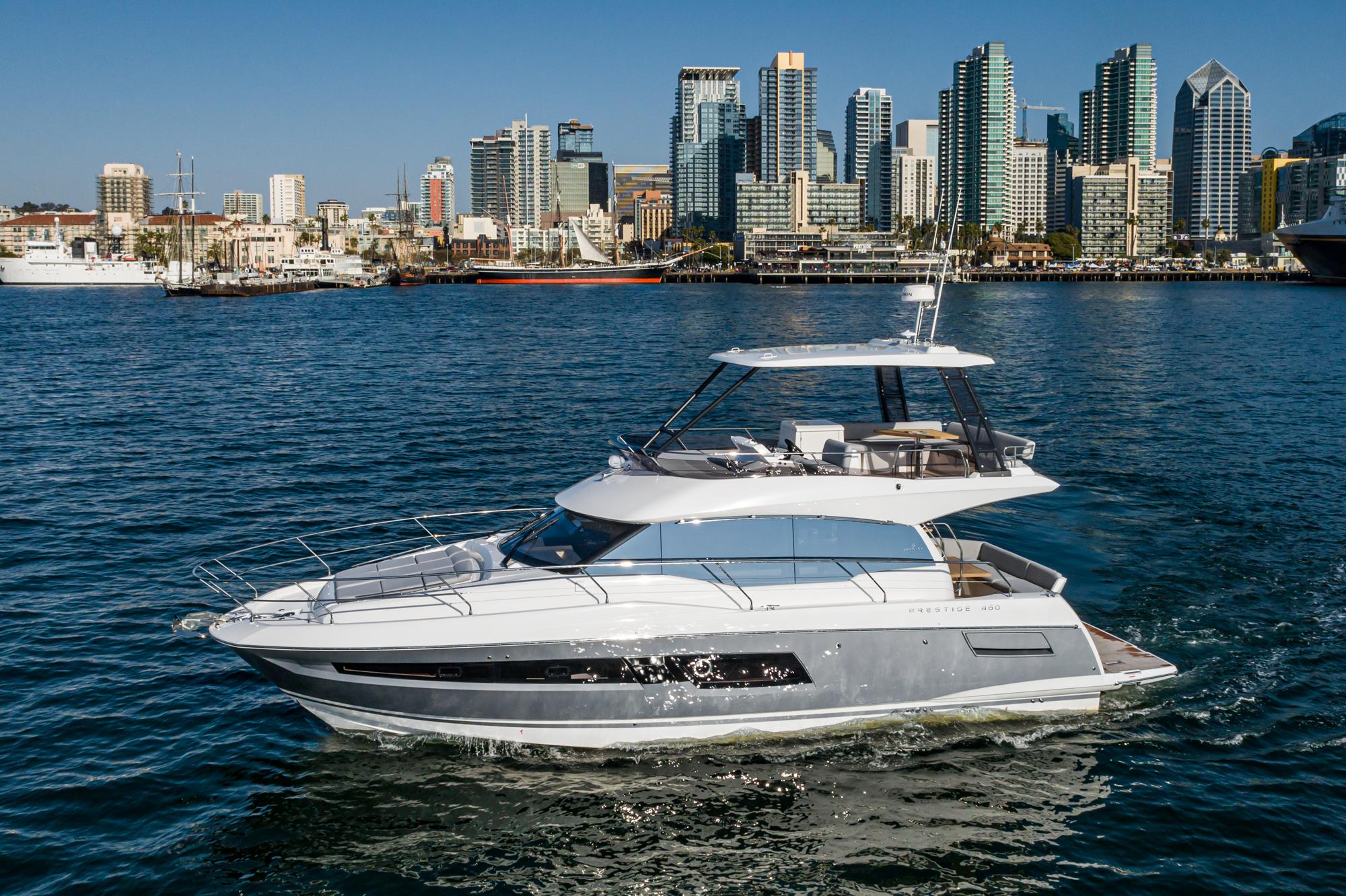 2023 Prestige 460 Fly #PR216A inventory image at Sun Country Marine Group, San Diego Harbor Island 2023 Prestige 460 Fly #PR216A inventory image at Sun Country Marine Group, San Diego Harbor Island