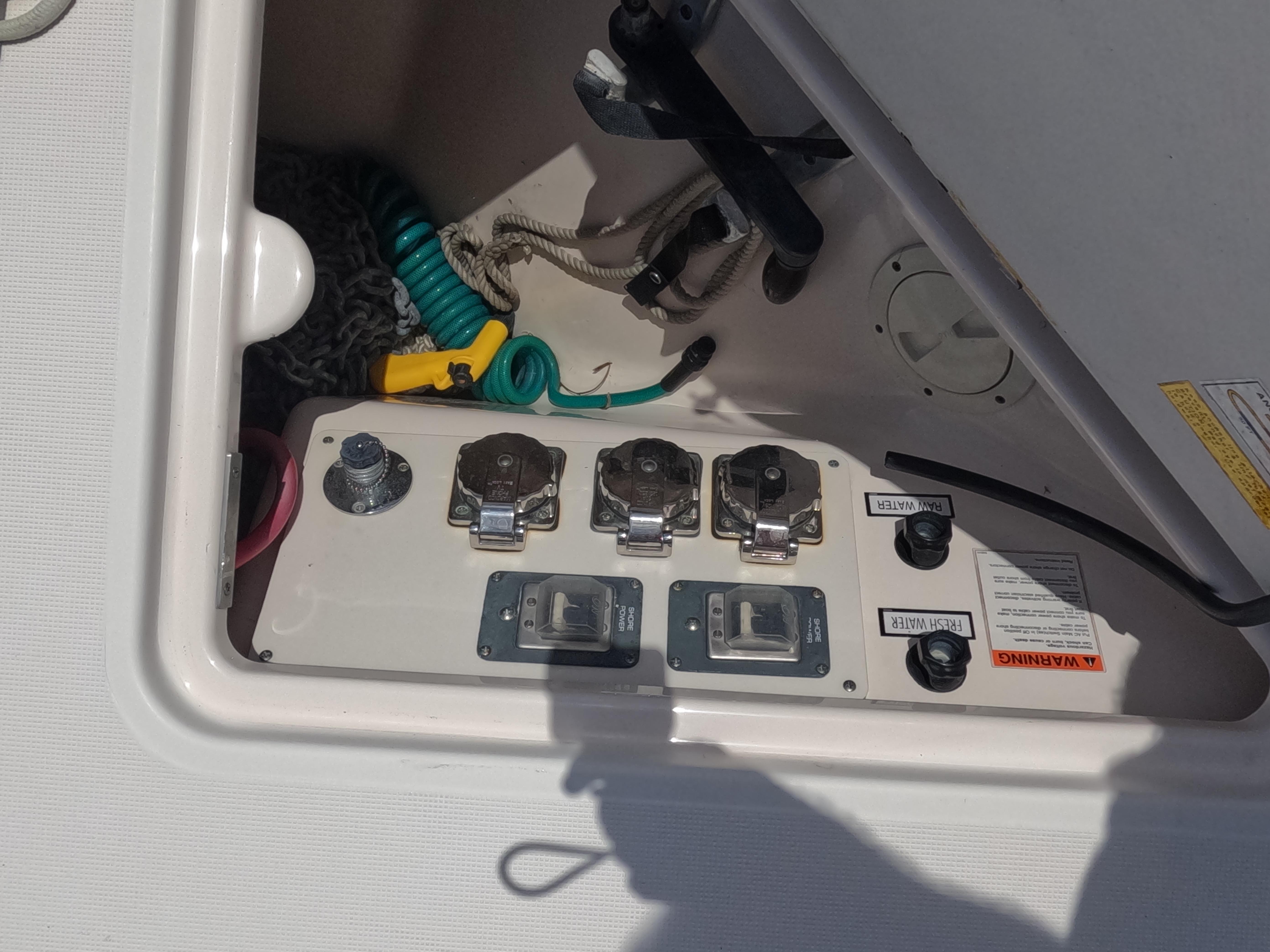 Tiara Yachts-4400 Sovran 2004-CC Rider FL-US-2004 Tiara Yachts 4400 Sovran electrical panel with cables and switches.-9631623 | Thumbnail