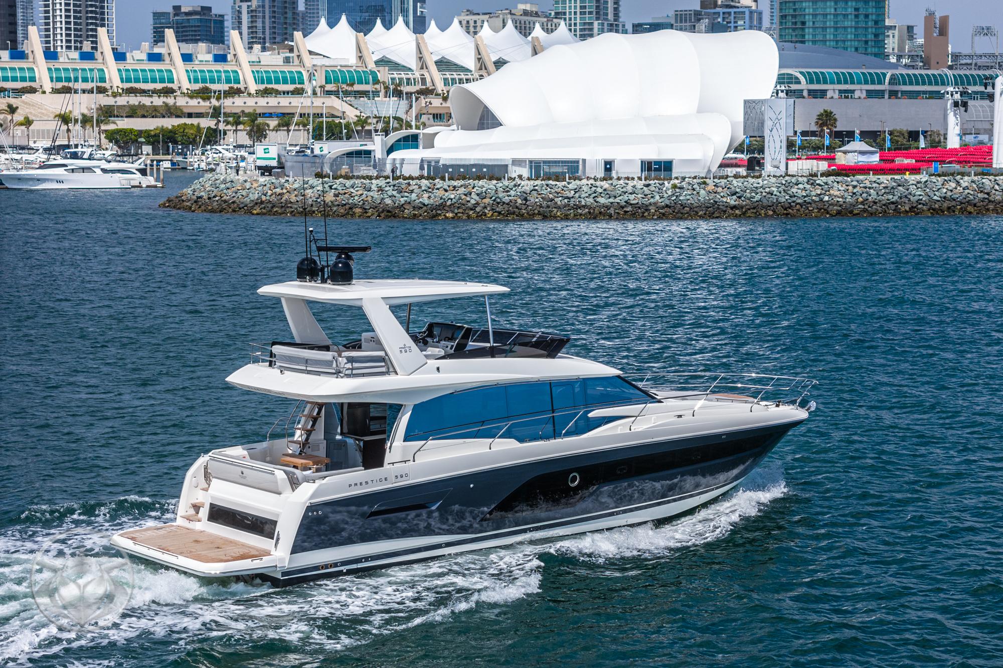 2024 Prestige 590 Fly #PR124A-24 inventory image at Sun Country Yachts, San Diego Marriott Marquis 2024 Prestige 590 Fly #PR124A-24 inventory image at Sun Country Yachts, San Diego Marriott Marquis