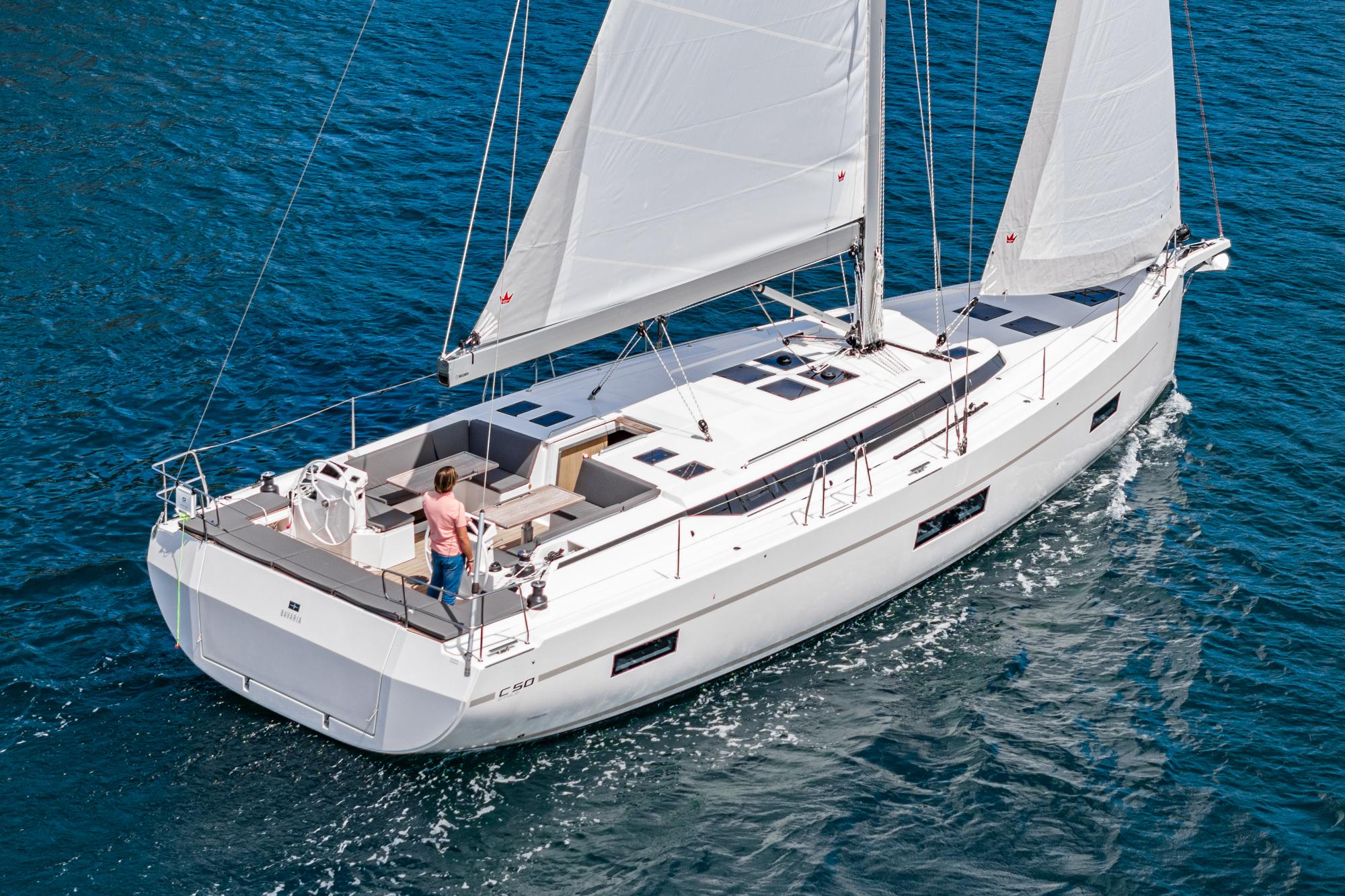 Bavaria-C50 2024-This could be yours CA-US-2024 Bavaria C50 sailing yacht cruising on open water.-9654457 | Thumbnail