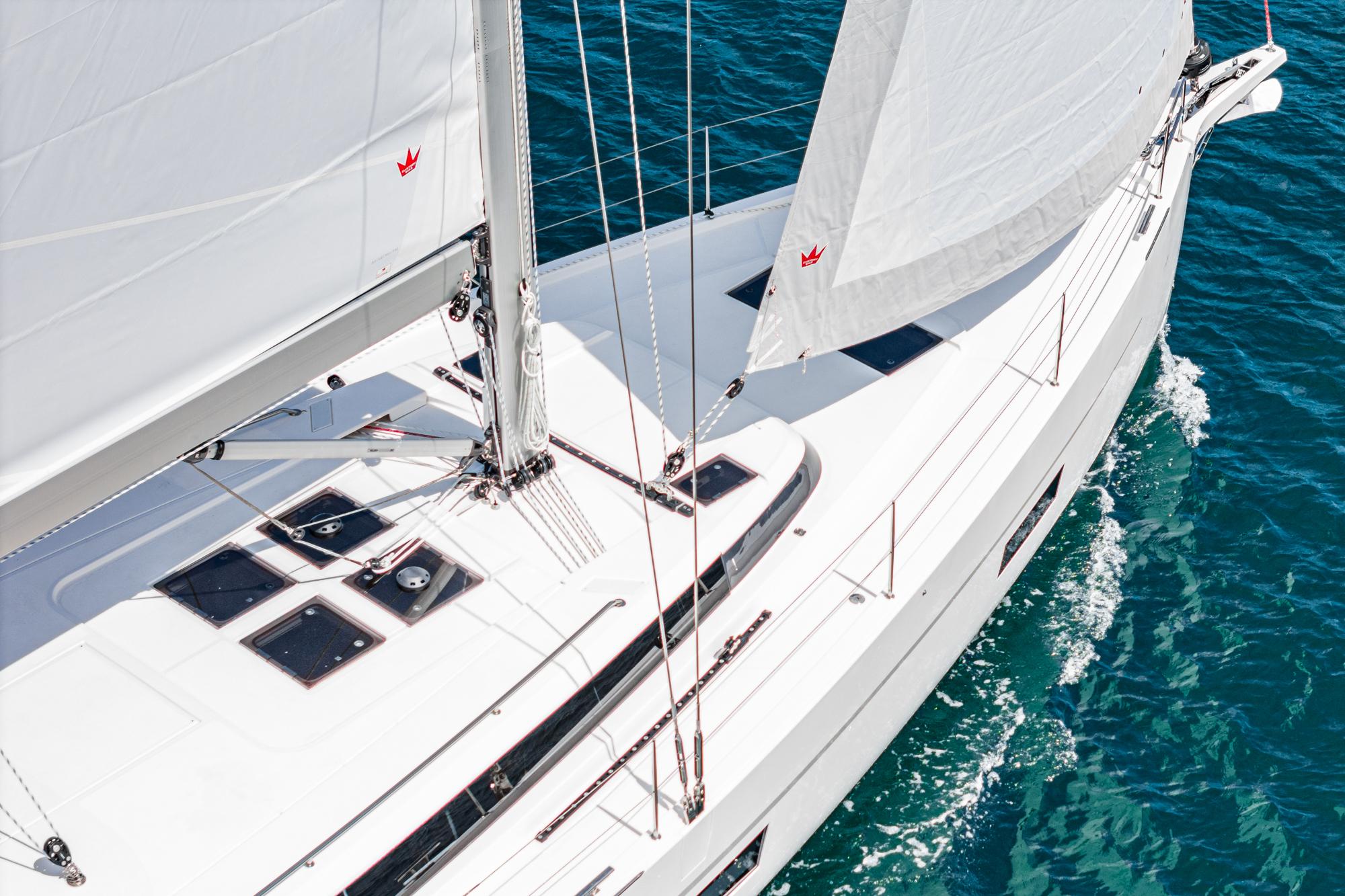 Bavaria-C50 2024-This could be yours CA-US-2024 Bavaria C50 yacht sailing on clear blue water.-9654457 | Thumbnail