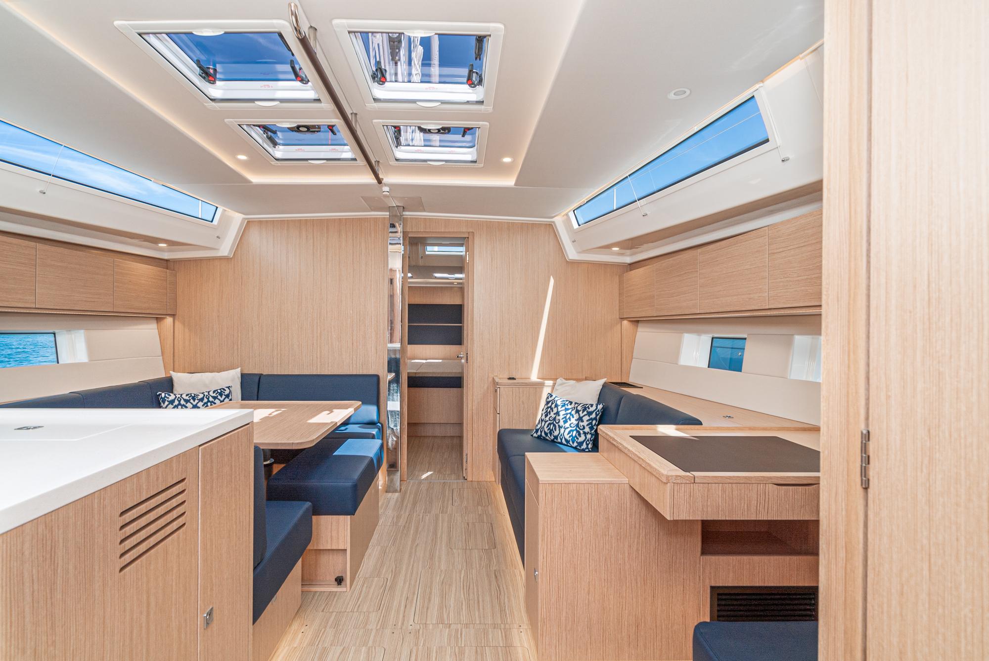 Bavaria-C50 2024-This could be yours CA-US-Luxurious interior of 2024 Bavaria C50 yacht with modern design and ample natural light.-9654457 | Thumbnail