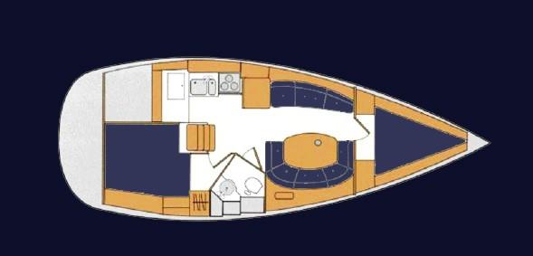 Beneteau 351 Two Cabin Layout