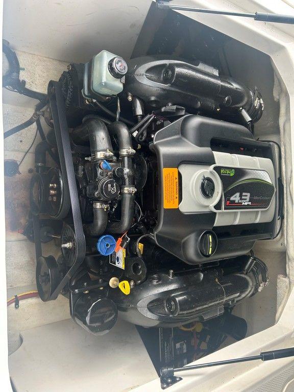 2017 Chaparral 21 H2O Sport engine, showcasing a powerful 4.3L V6 motor.