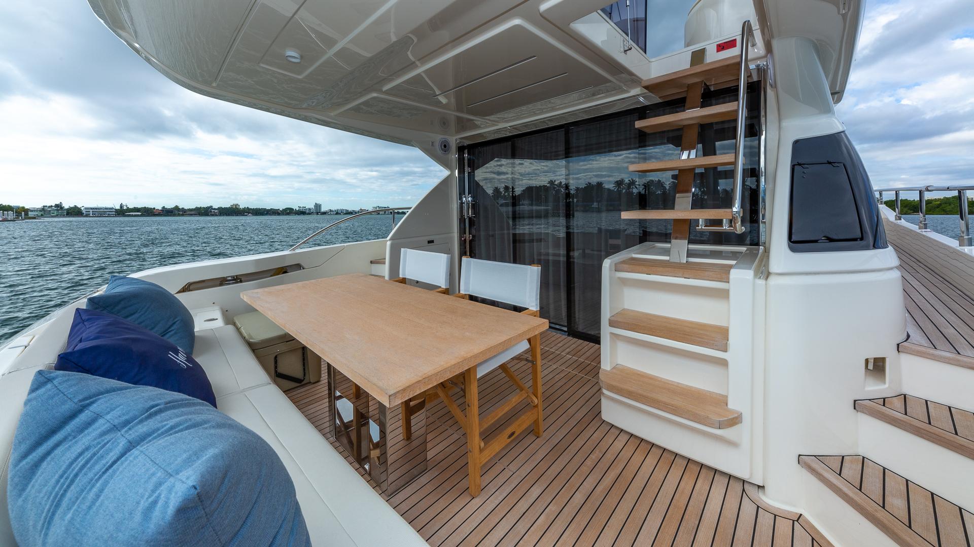 Ferretti 55 HAVEN - Aft Deck