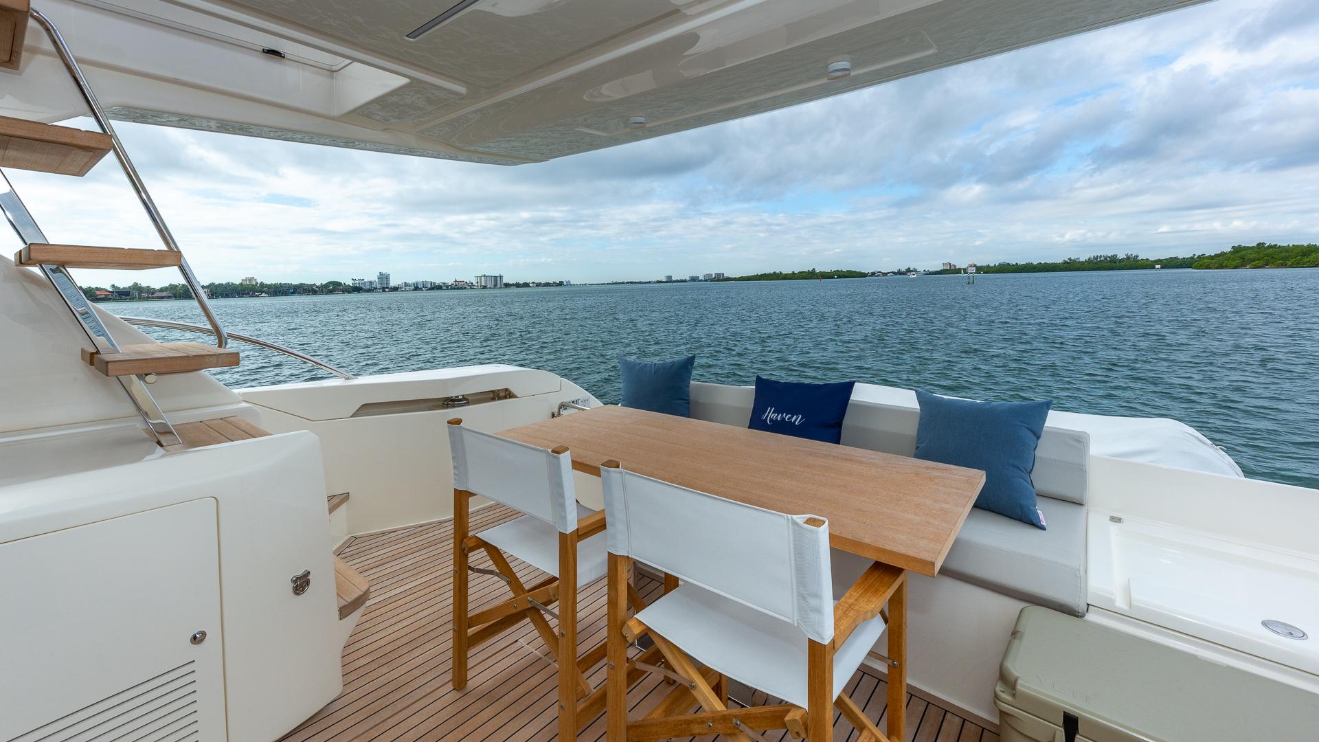 Ferretti 55 HAVEN - Aft Deck