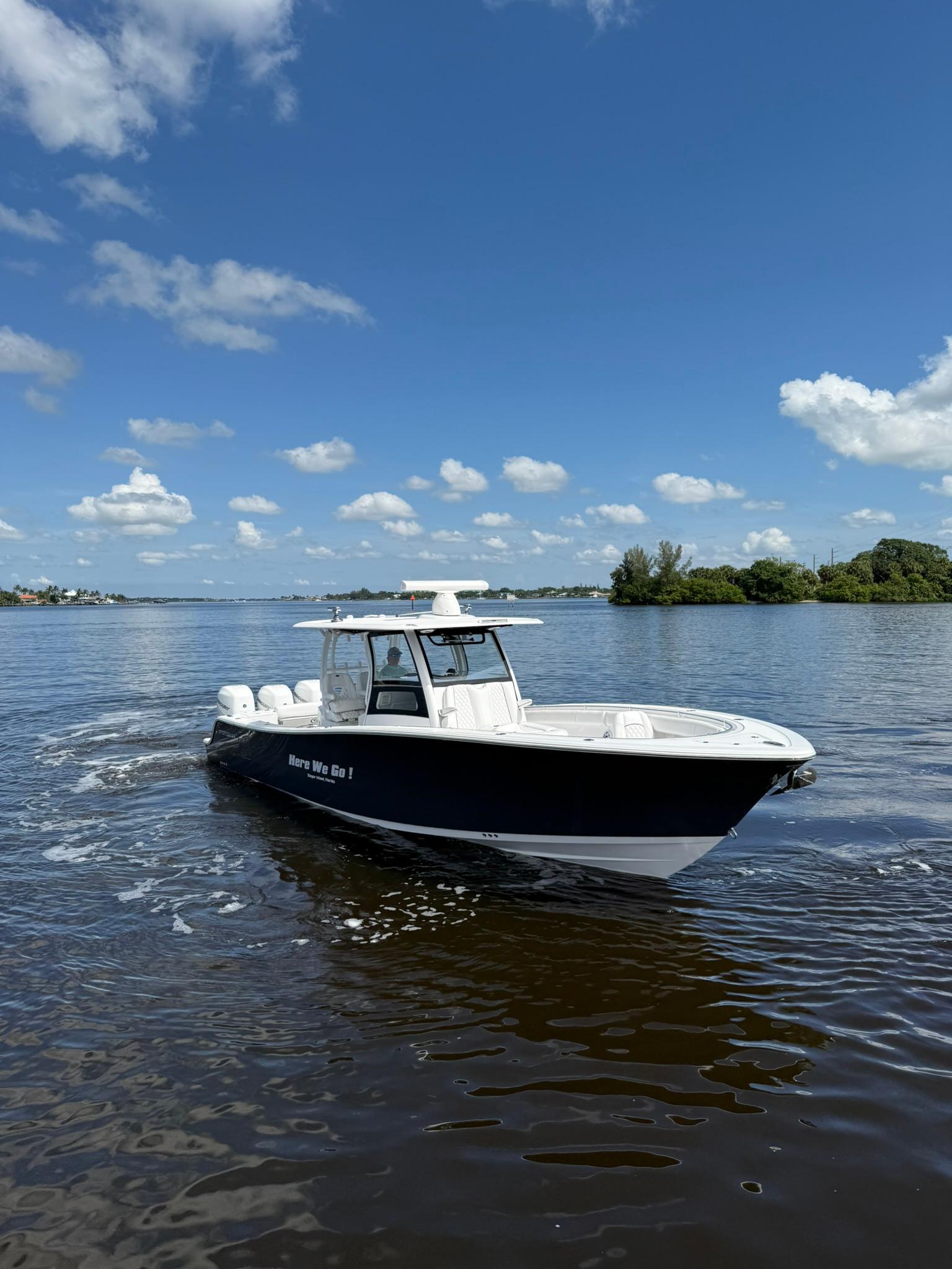 Sportsman-Open 352 Center Console 2021-Here We Go FL-US-2021 Sportsman Open 352 Center Console boat cruising on a sunny day.-9850725