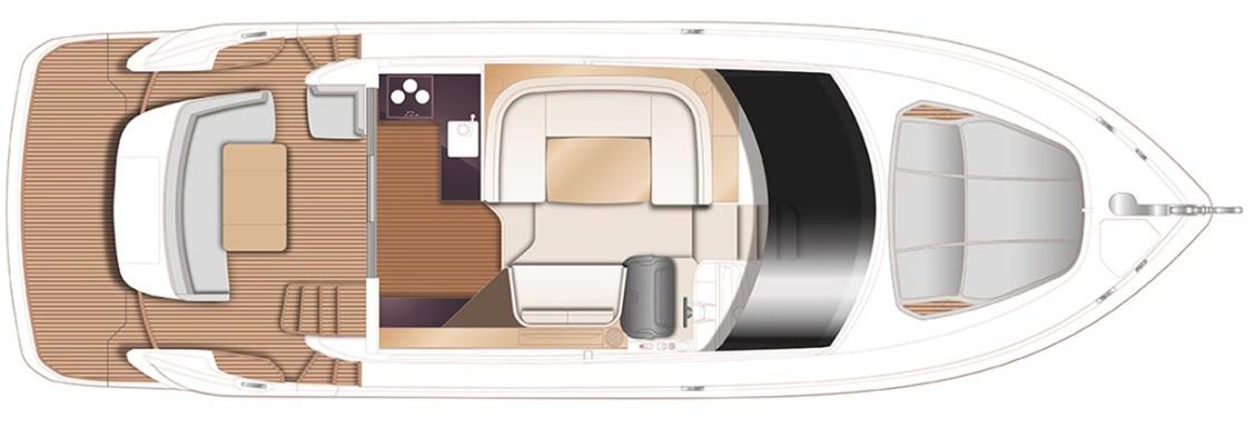 Manufacturer Provided Image: Princess F45 Main Deck Layout PLan