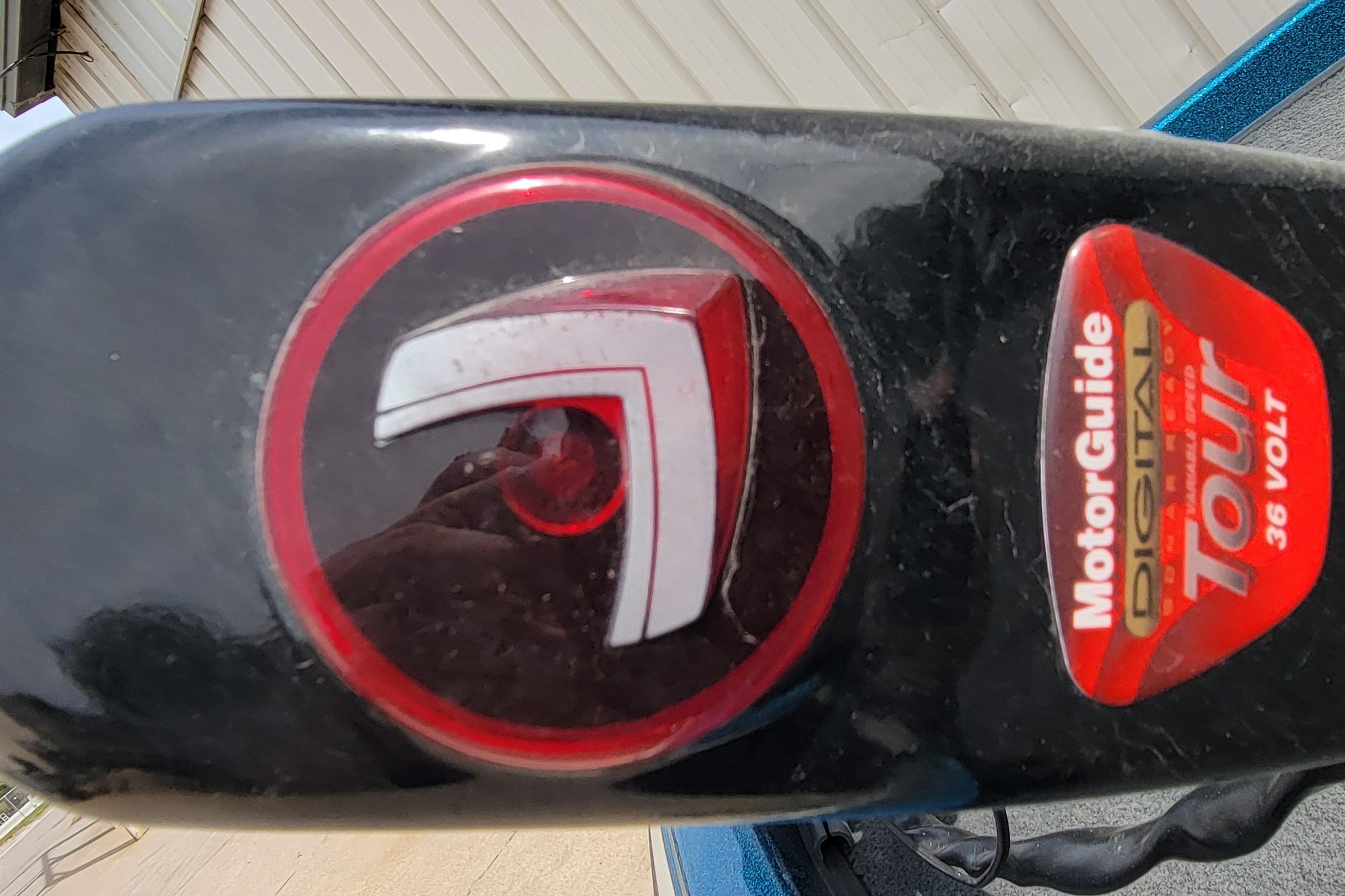 Close-up of MotorGuide Digital Tour 36 Volt logo on a 2000 Ranger 522DVX Comanche.