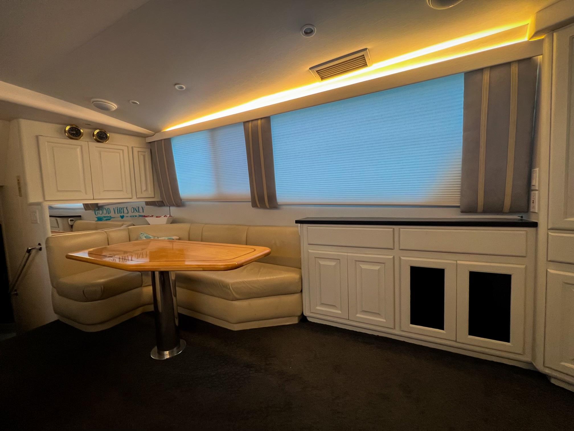 Viking-60 Cockpit Sport Yacht 1996-Sea Tiger FL-US-Interior of 1996 Viking 60 Cockpit Sport Yacht with cozy seating and elegant lighting.-9787053 | Thumbnail