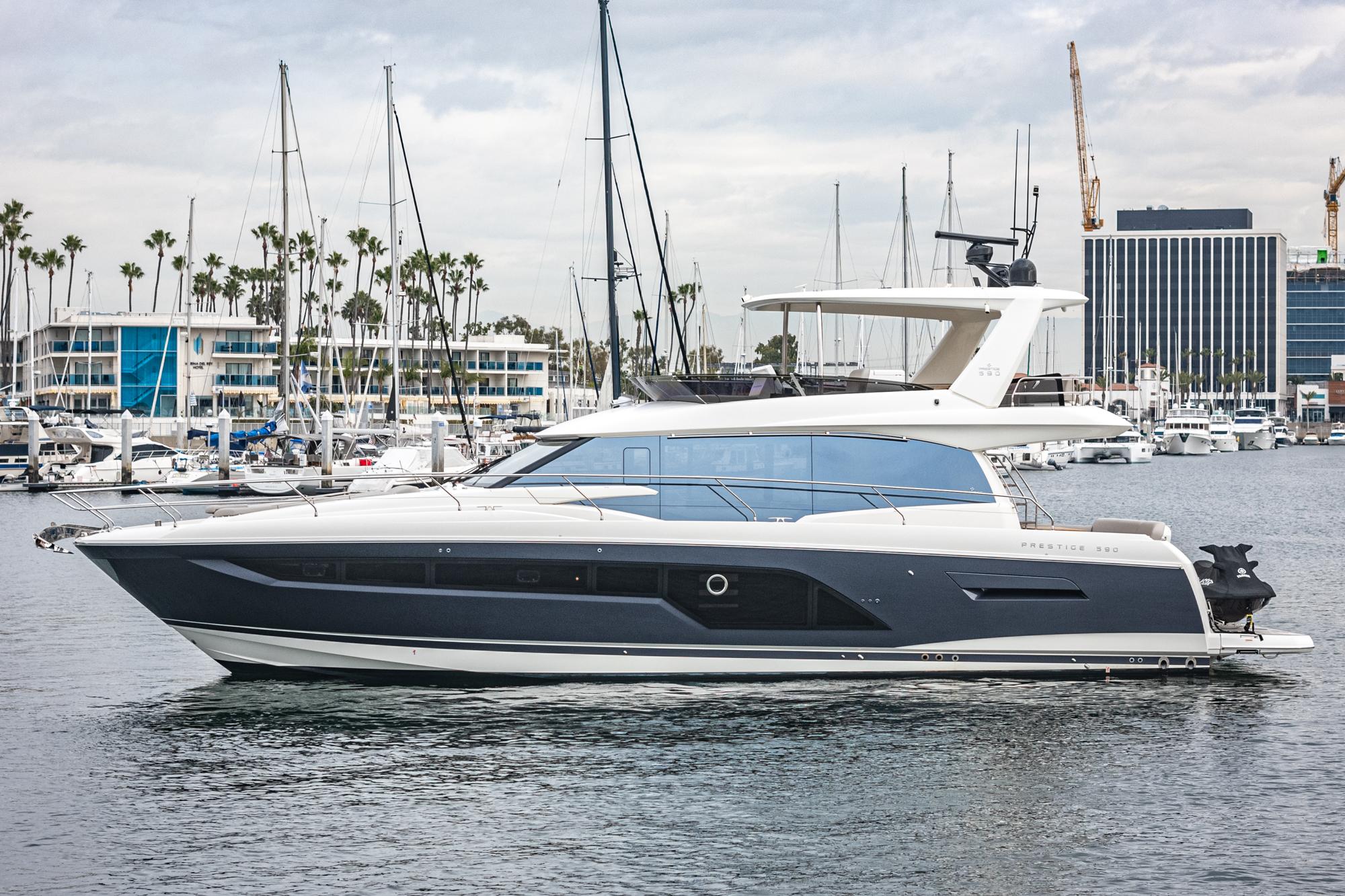 2022 Prestige 590 Fly #TBMB084LLC inventory image at Sun Country Marine Group, Newport Beach 2022 Prestige 590 Fly #TBMB084LLC inventory image at Sun Country Marine Group, Newport Beach
