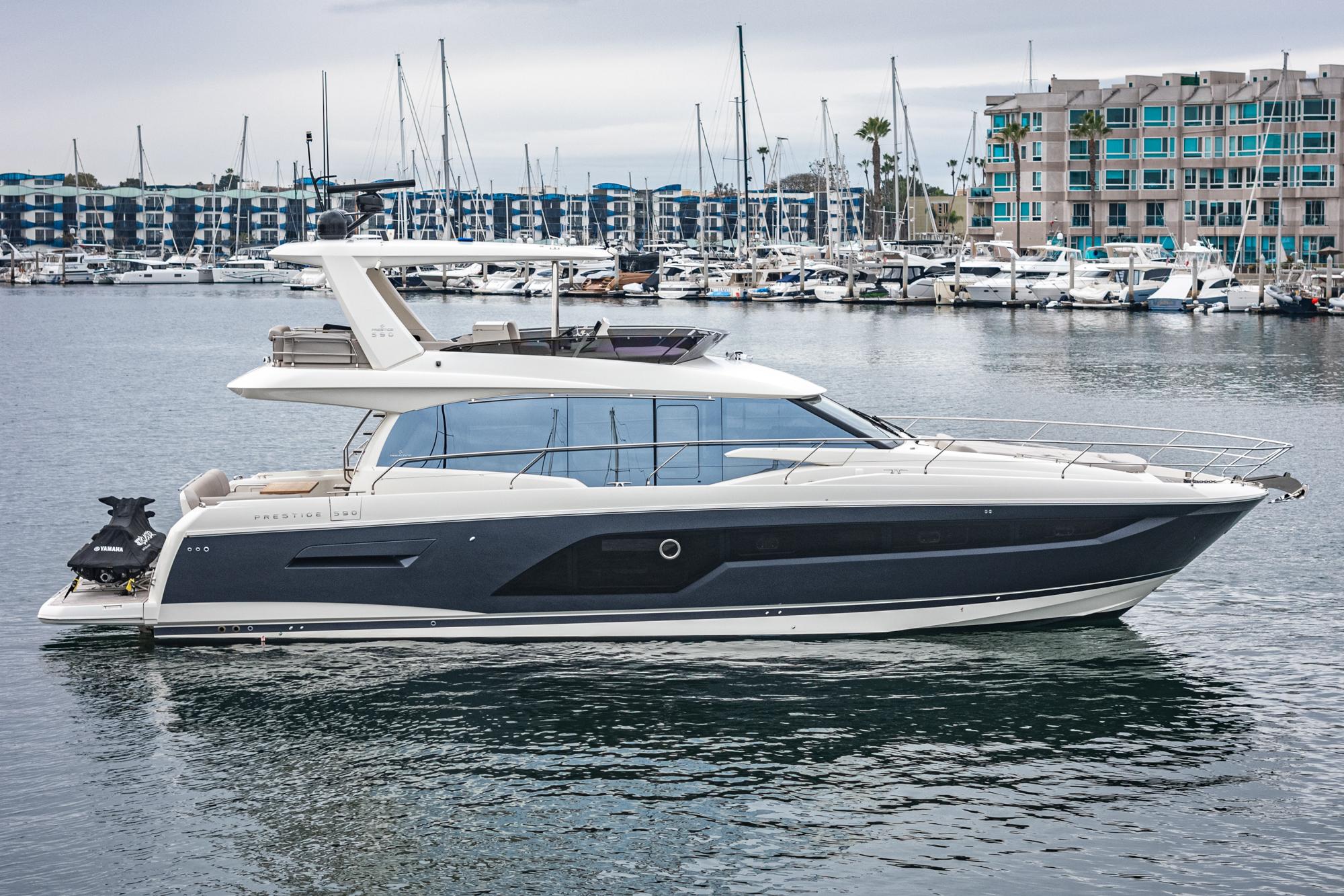 2022 Prestige 590 Fly #TBMB084LLC inventory image at Sun Country Marine Group, Newport Beach 2022 Prestige 590 Fly #TBMB084LLC inventory image at Sun Country Marine Group, Newport Beach