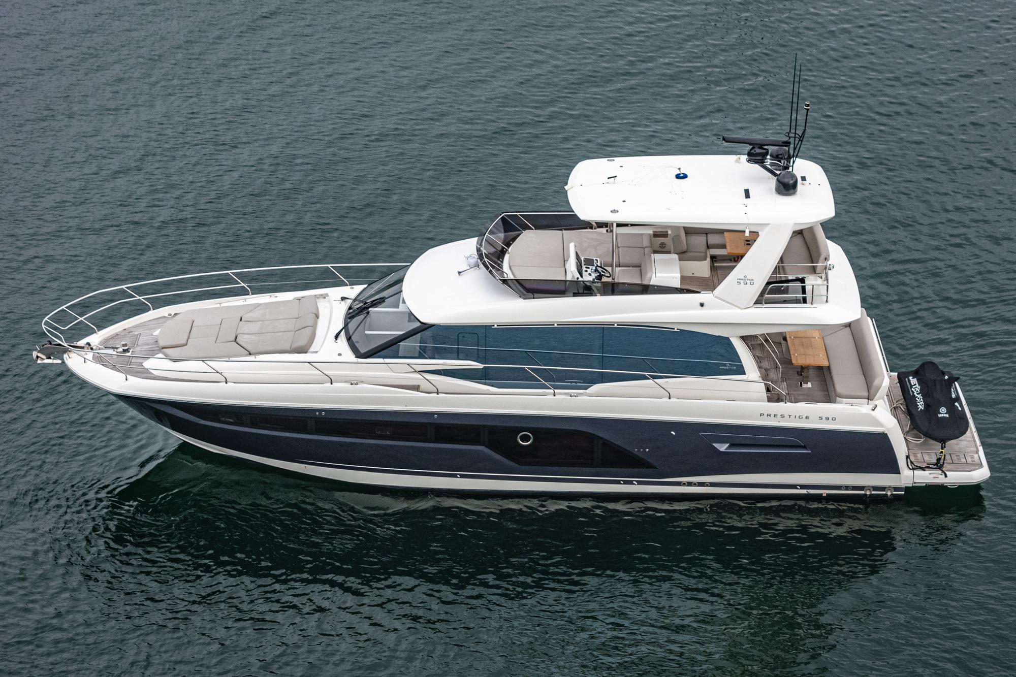 2022 Prestige 590 Fly #TBMB084LLC inventory image at Sun Country Marine Group, Newport Beach 2022 Prestige 590 Fly #TBMB084LLC inventory image at Sun Country Marine Group, Newport Beach