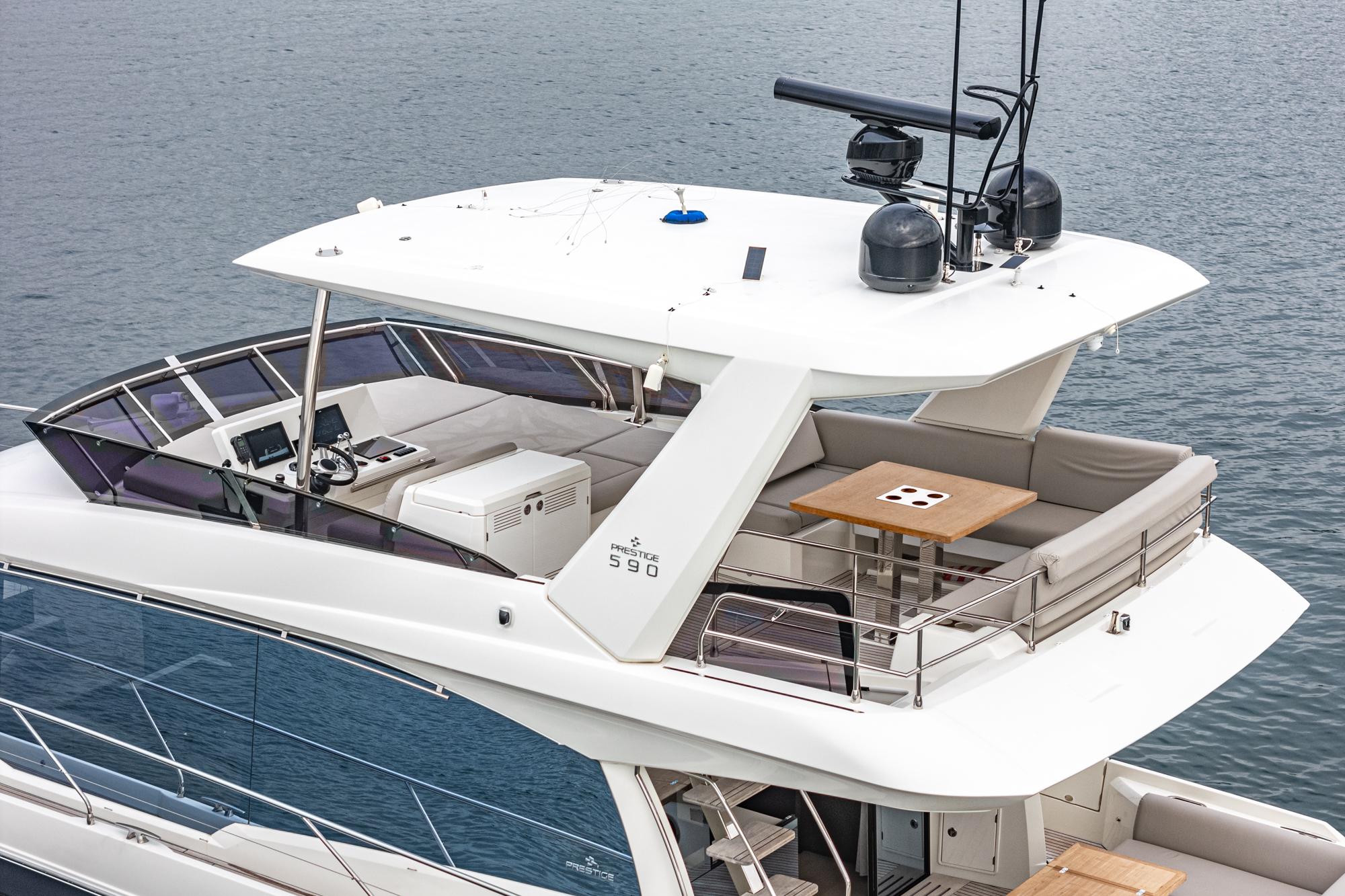 2022 Prestige 590 Fly #TBMB084LLC inventory image at Sun Country Marine Group, Newport Beach 2022 Prestige 590 Fly #TBMB084LLC inventory image at Sun Country Marine Group, Newport Beach