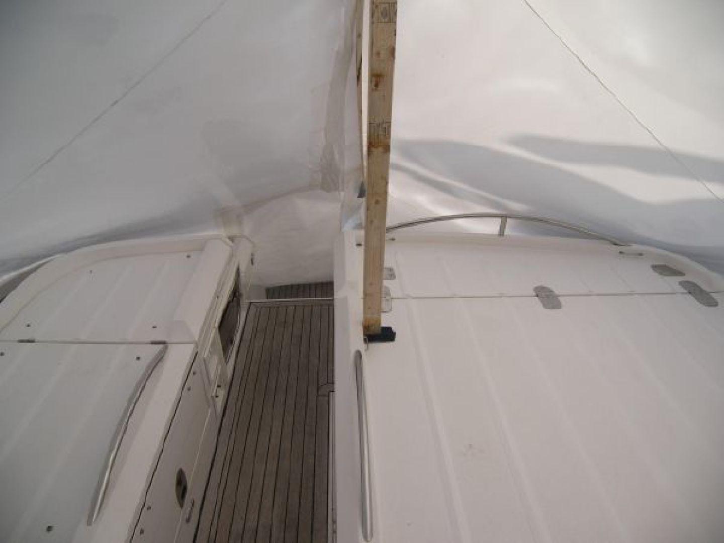 Fairline-Targa 52 2007-Mahalo FL-US-2007 Fairline Targa 52 yacht under protective cover, showcasing deck and railing.-9807222 | Thumbnail
