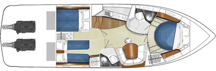 Manufacturer Provided Image: Focus Power 44 3 Cabin Layout Plan