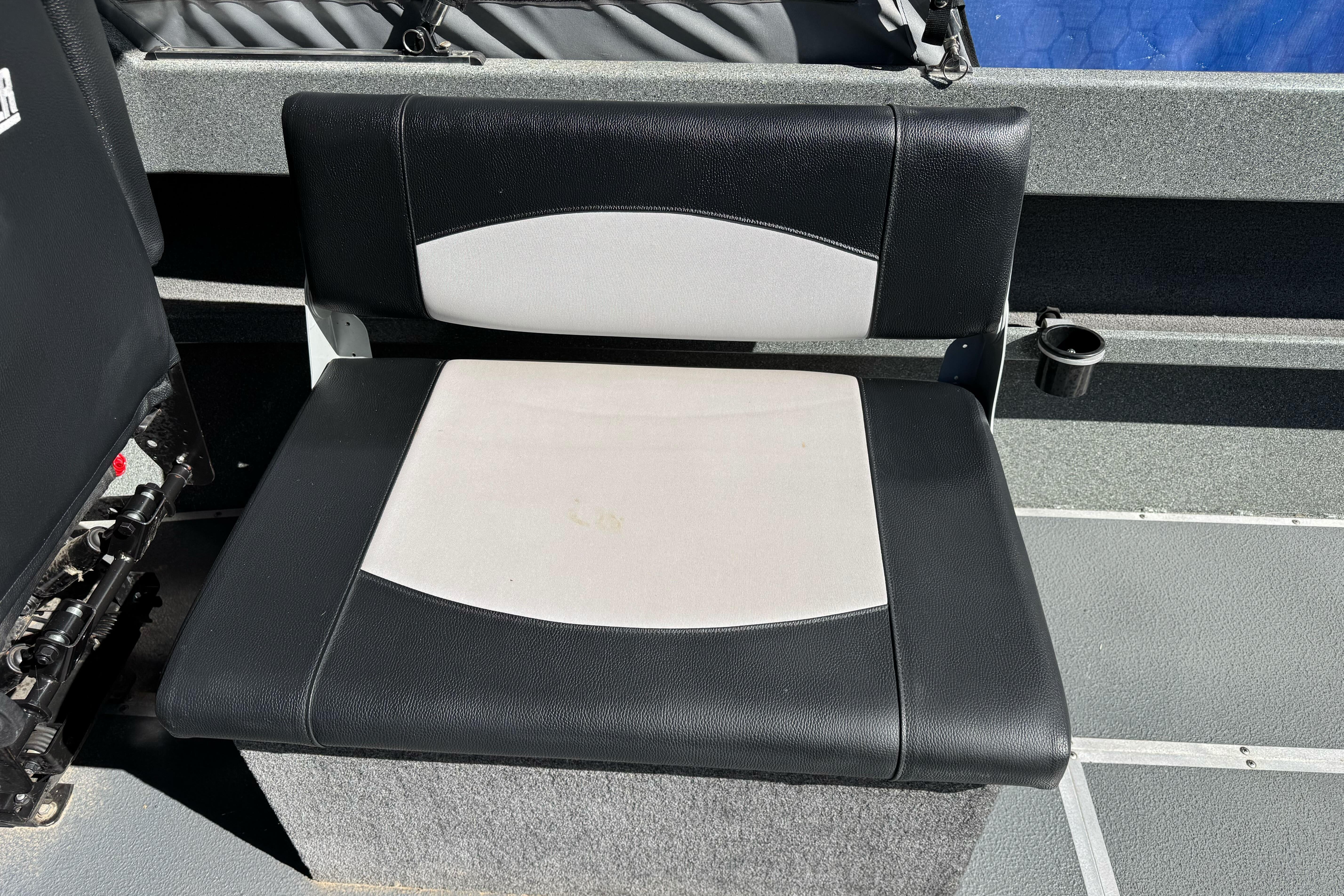 Black and gray seat on 2023 North River 21 X 84 Seahawk boat.