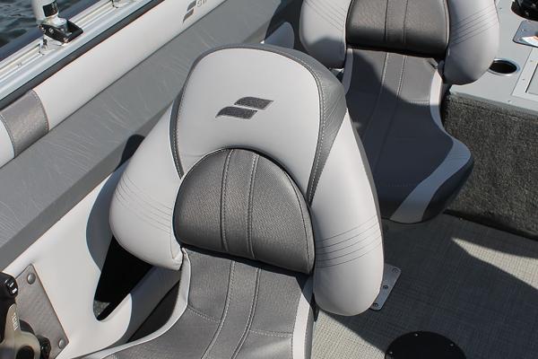 Manufacturer Provided Image: 2019 Starcraft Titan 186 boat seats, gray and black upholstery.