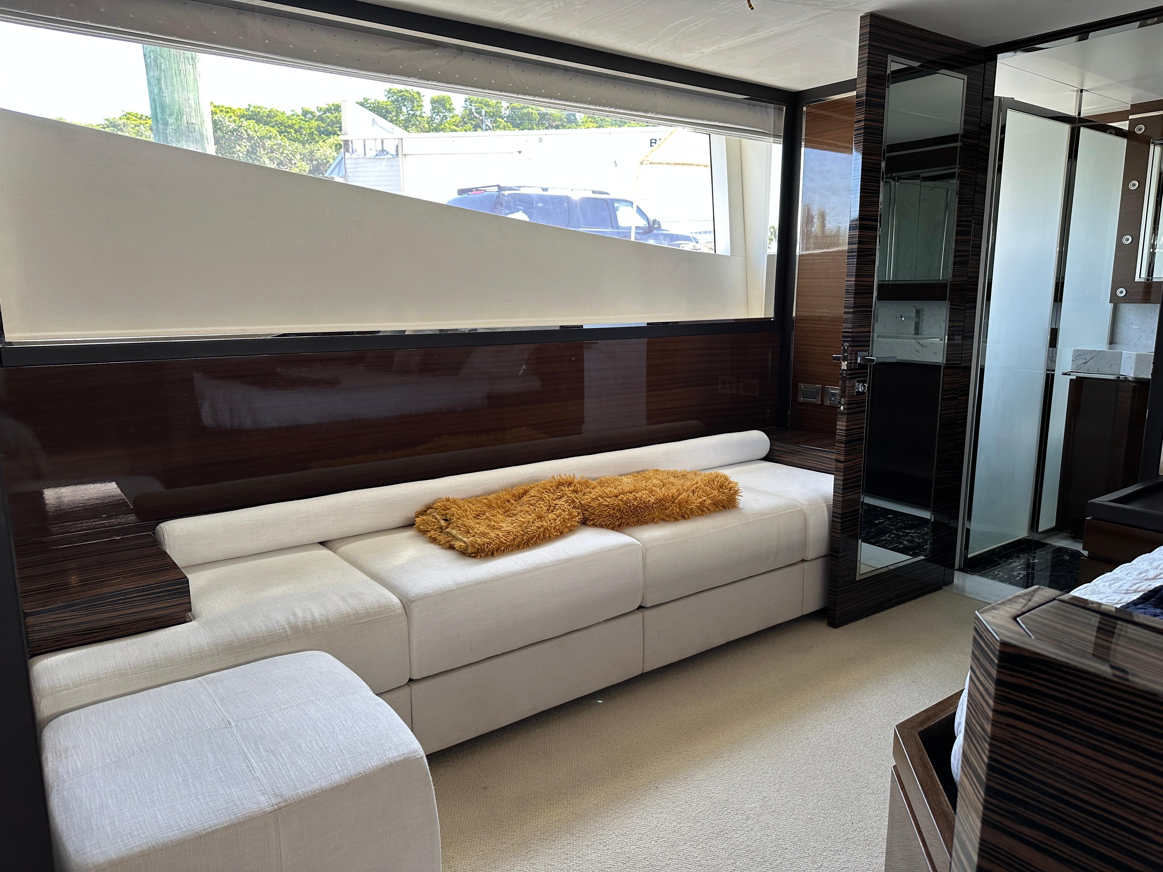Cheoy Lee-Alpha 87 Express Sportbridge 2014-BBELLA FL-US-Luxurious interior of 2014 Cheoy Lee Alpha 87 Express Sportbridge yacht with modern furnishings.-9807207 | Thumbnail