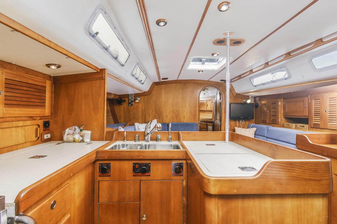 J Boats-46 2001-Lark US-Interior of 2001 J Boats 46 yacht with wooden cabinetry and modern amenities.-9774775 | Thumbnail