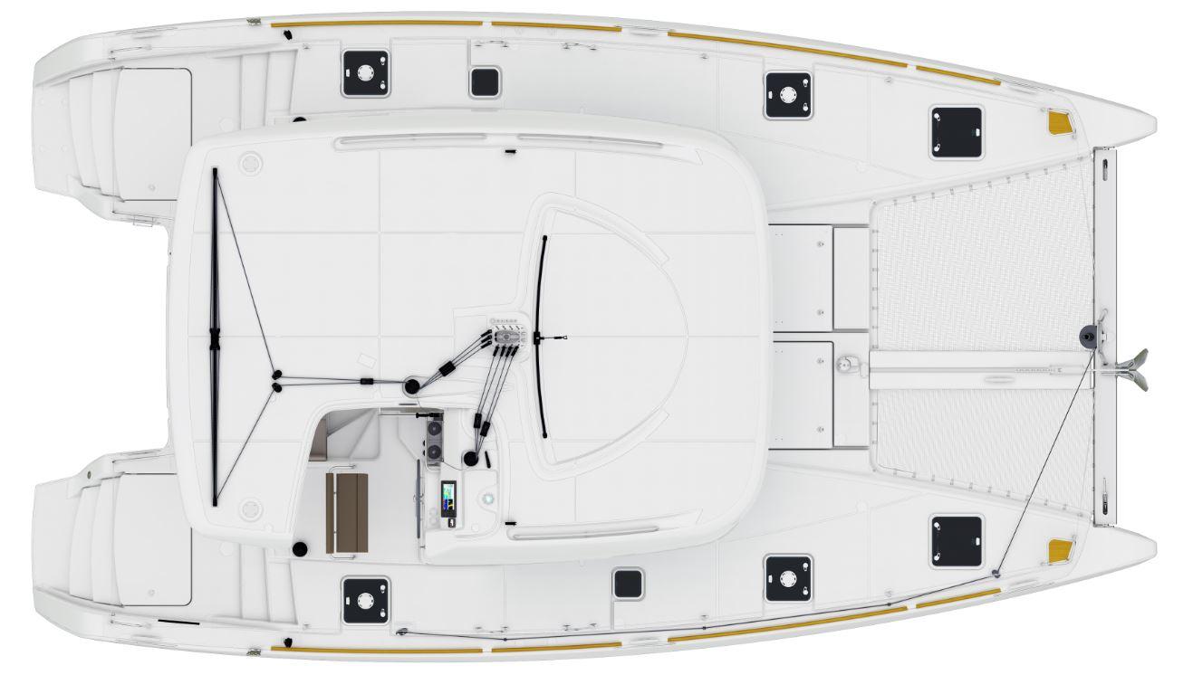 Manufacturer Provided Image: Lagoon 39 Upper Deck Layout Plan