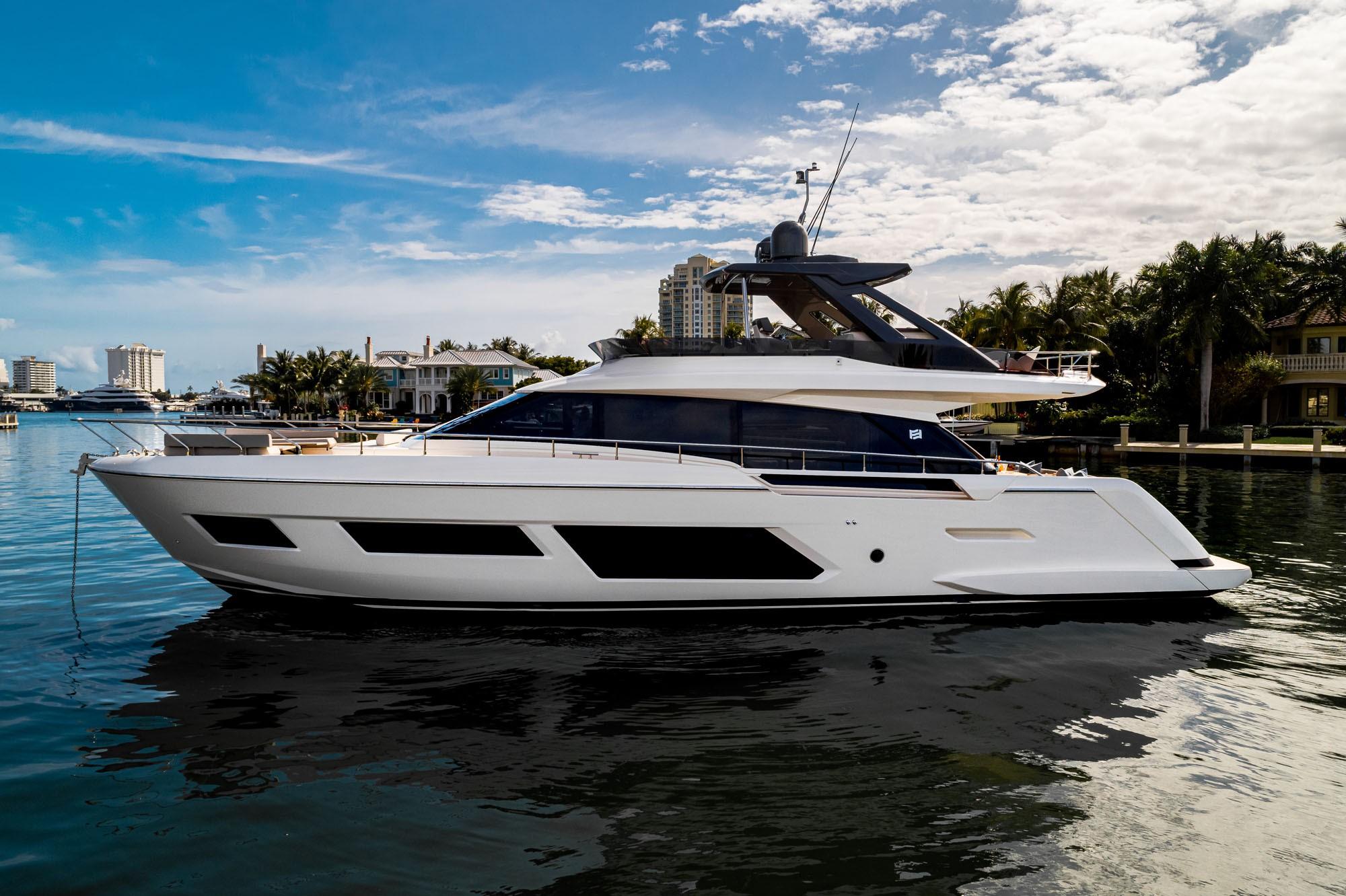 Only One Yacht for Sale | 67 Ferretti Yachts Coral Gables, FL | Denison ...