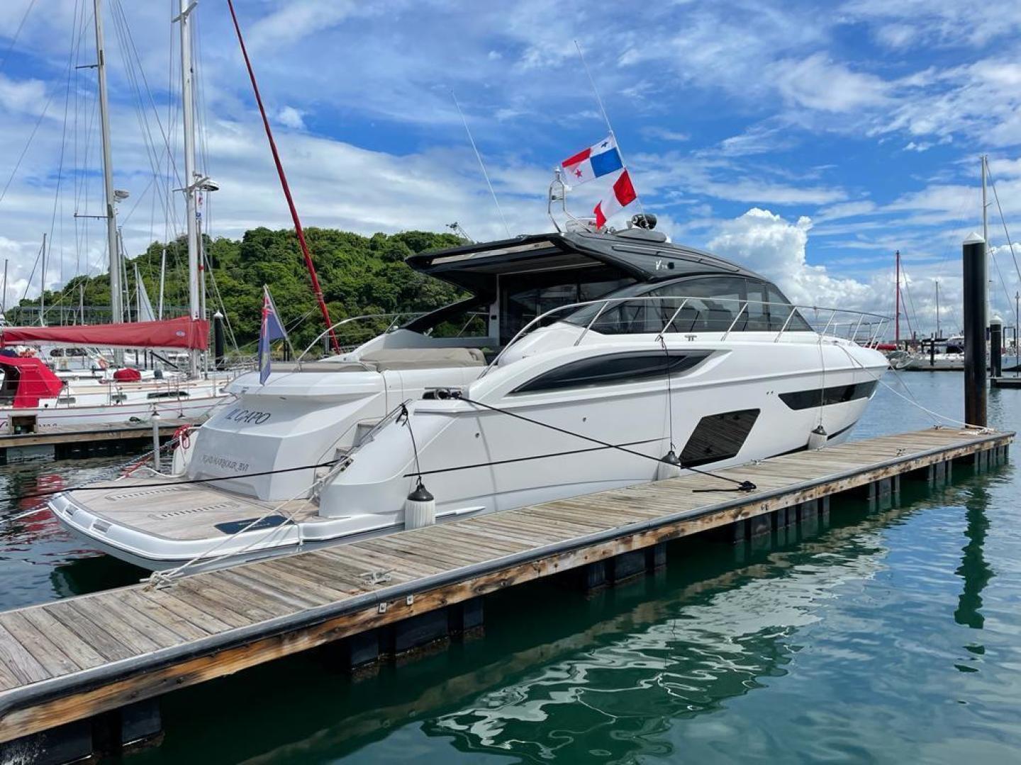 Princess 58 IL CAPO - Starboard Profile off Dock