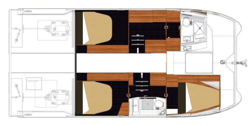 Fountaine Pajot MY 37 Lower Deck Layout Plan