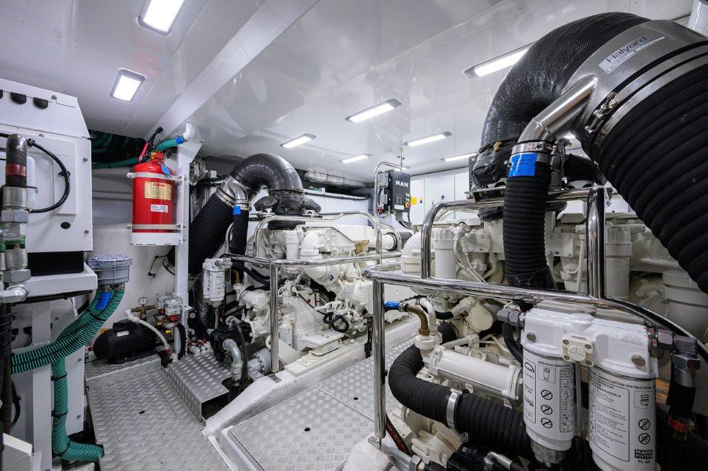 Princess 78 Engine Room
