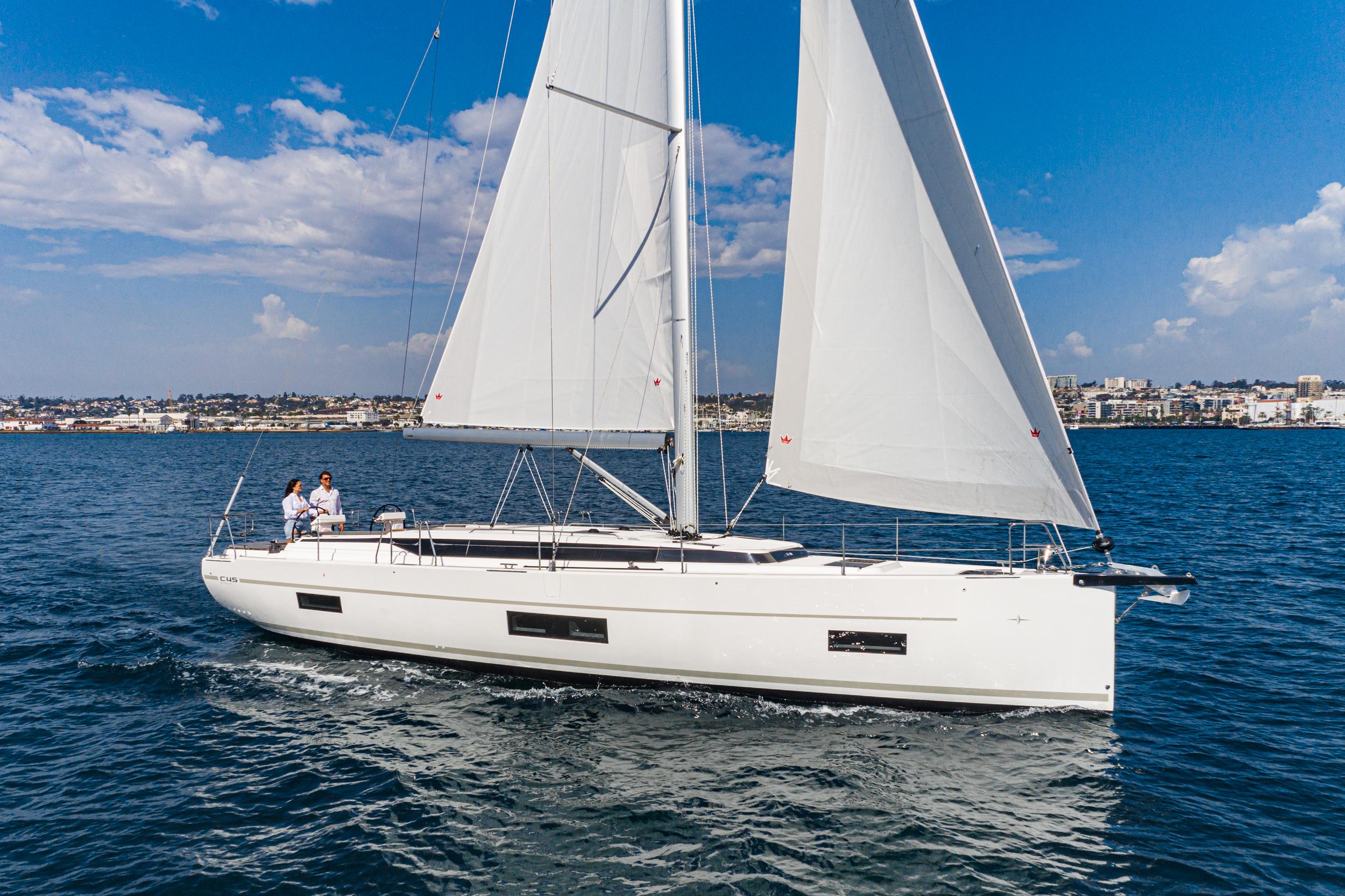 Bavaria-C45 2024-In stock and availabe now CA-US-2024 Bavaria C45 sailboat cruising on open water under clear blue skies.-9712200 | Thumbnail
