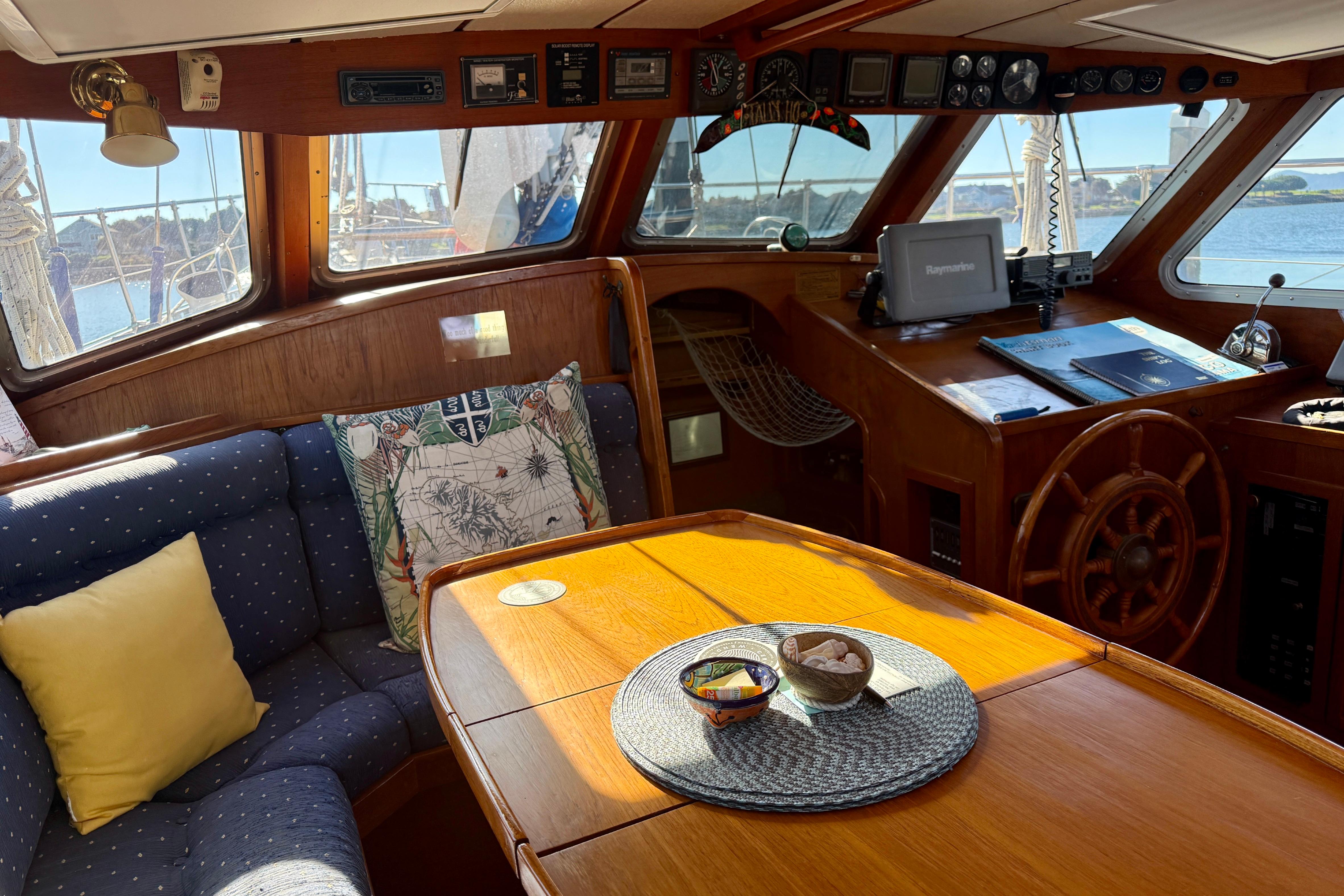 A comfortable place to spend a long day underway!