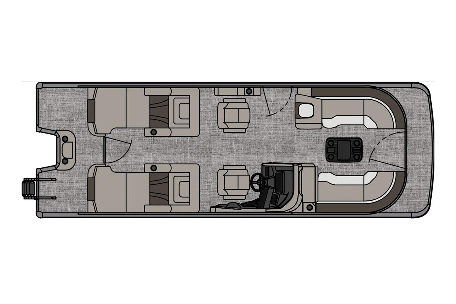 2025 Tahoe Pontoon Cascade Rear Lounger Onekama Marine Inc.