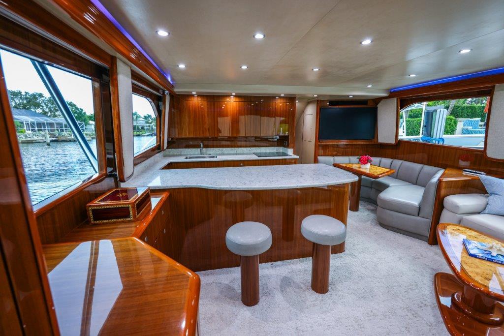 Viking 54 Blue Eyes - Galley Counter Seats, Dinette