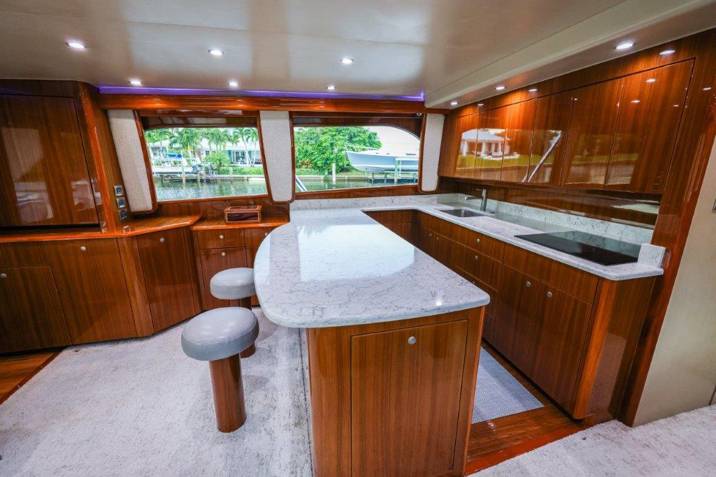 Viking 54 Blue Eyes - Galley, Cooktop, Counter Seating