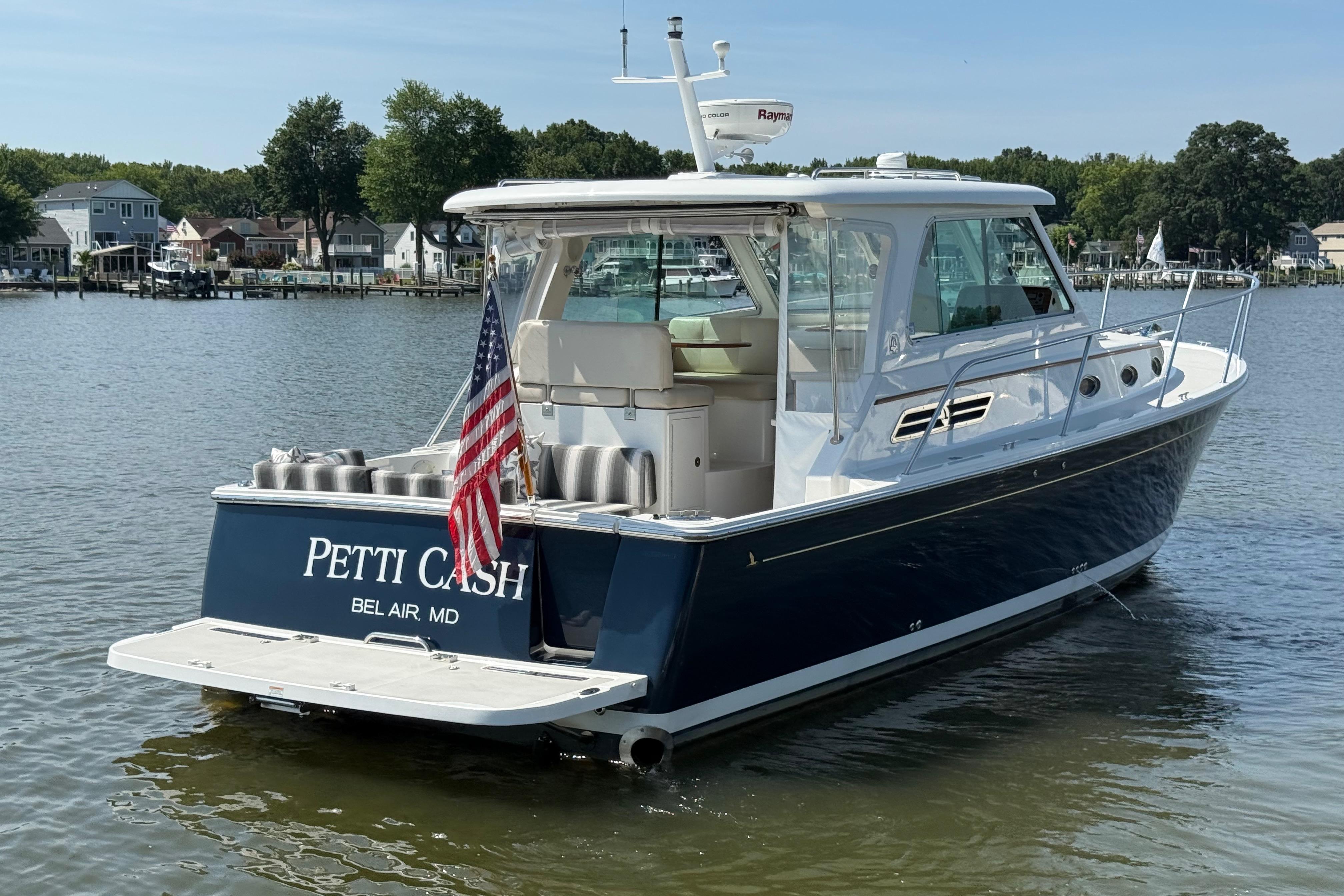 2013 Back Cove 34 boat named u0022Petti Cashu0022 docked in Bel Air, MD.