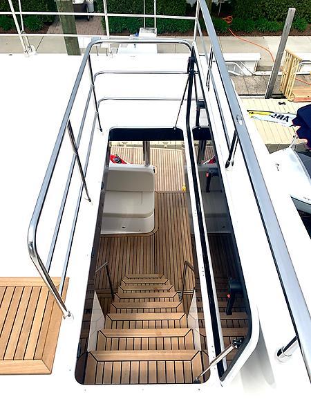 Jbys Trade Yacht Photos Pics FlyBridge Stairs - Teak