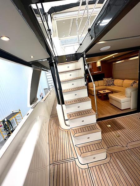 Jbys Trade Yacht Photos Pics Stairs to FlyBridge - Teak