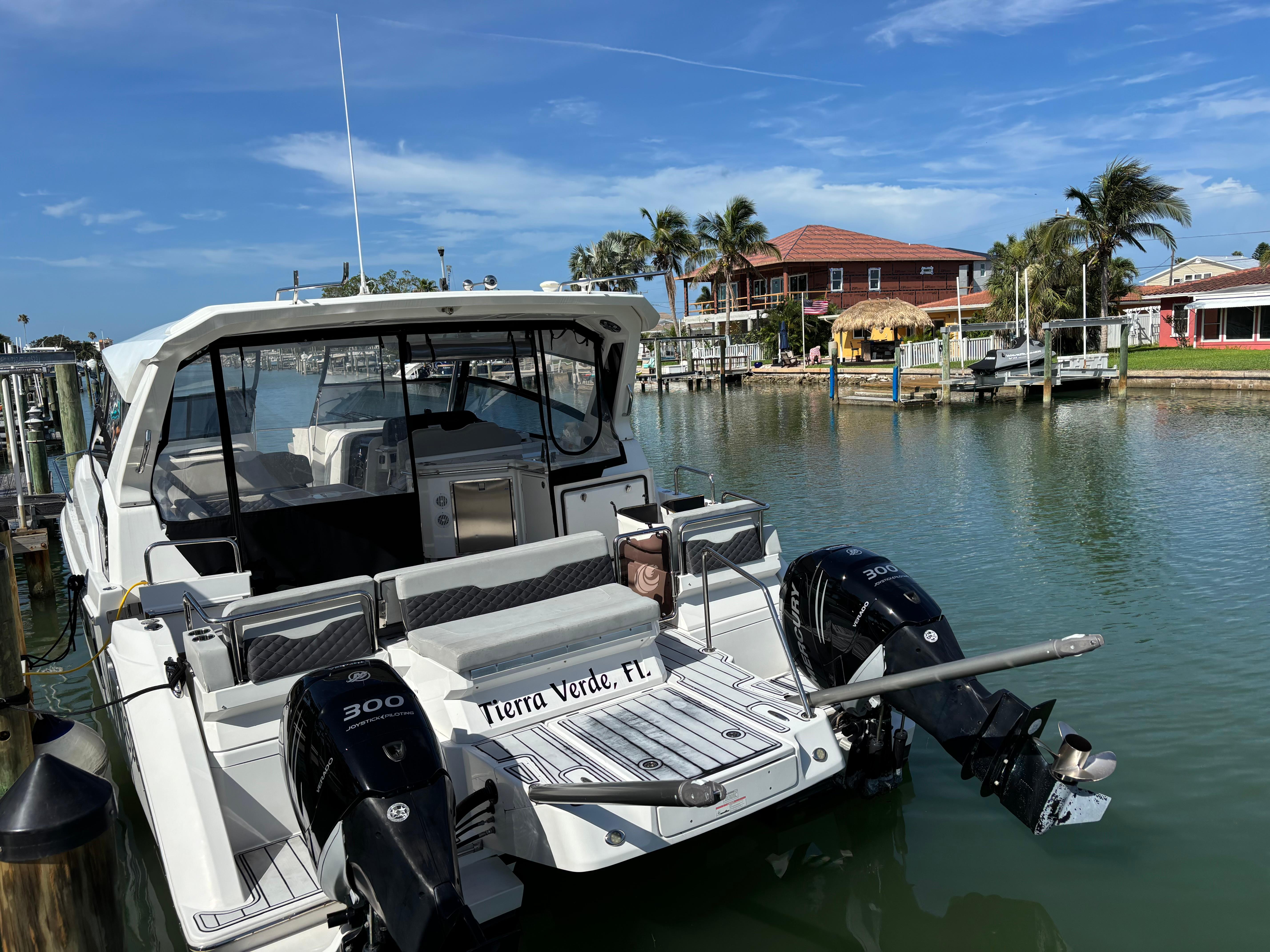 Aquila-36 Sport 2018-Namaste FL-US-2018 Aquila 36 Sport boat docked in a scenic waterfront location, Tierra Verde, FL.-9848040 | Thumbnail