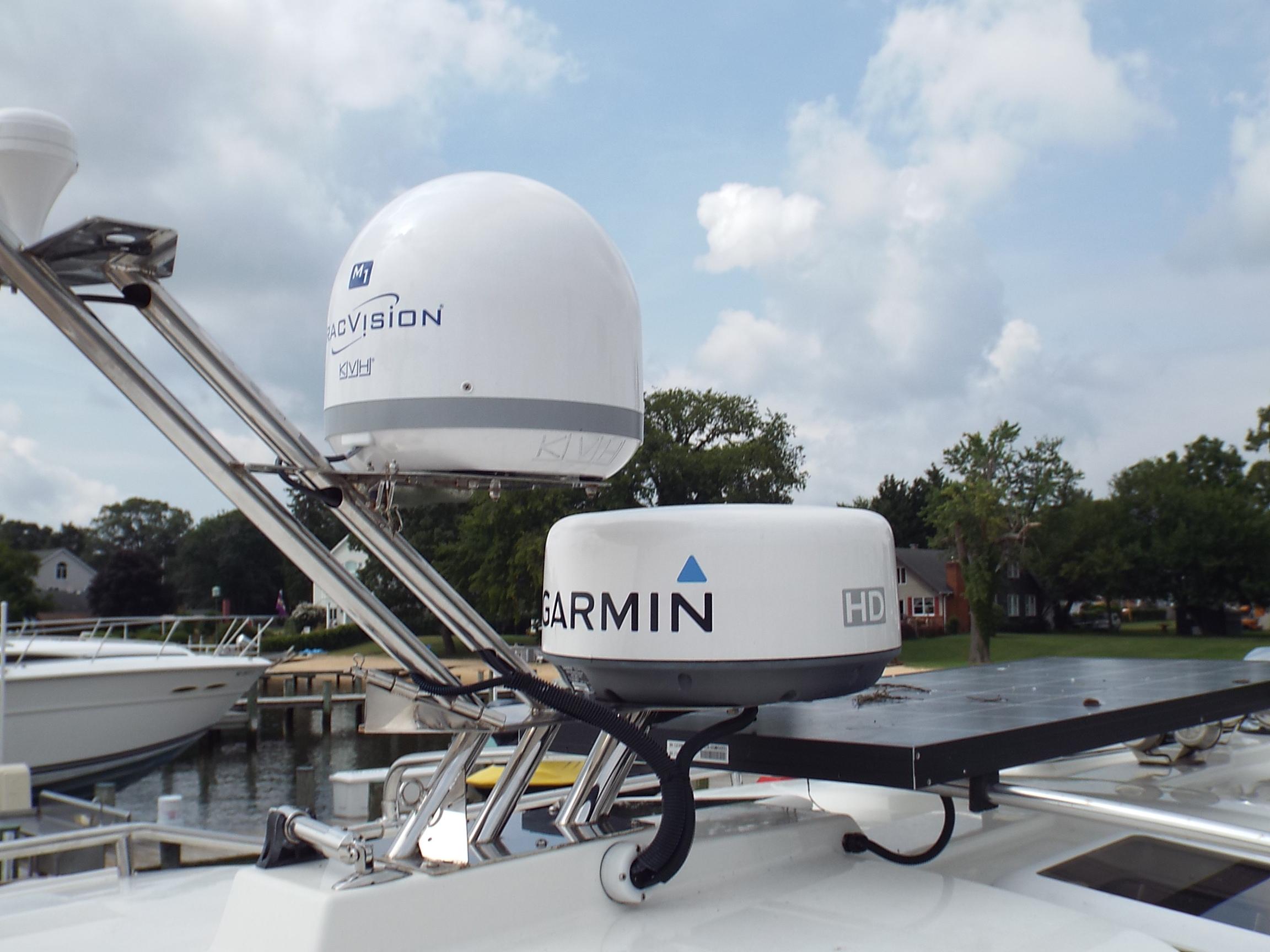 Radar,TV, SS mast and solar panel