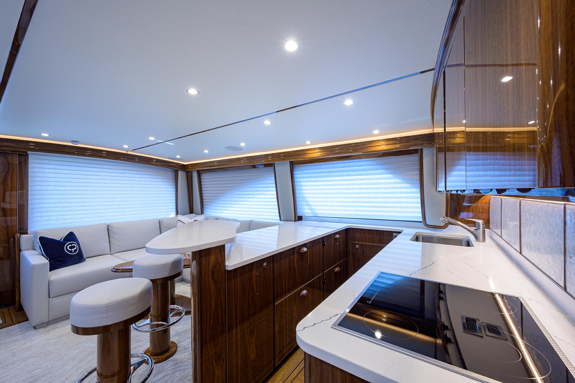 Viking 58-Galley, Cooktop and Cabinet Storage