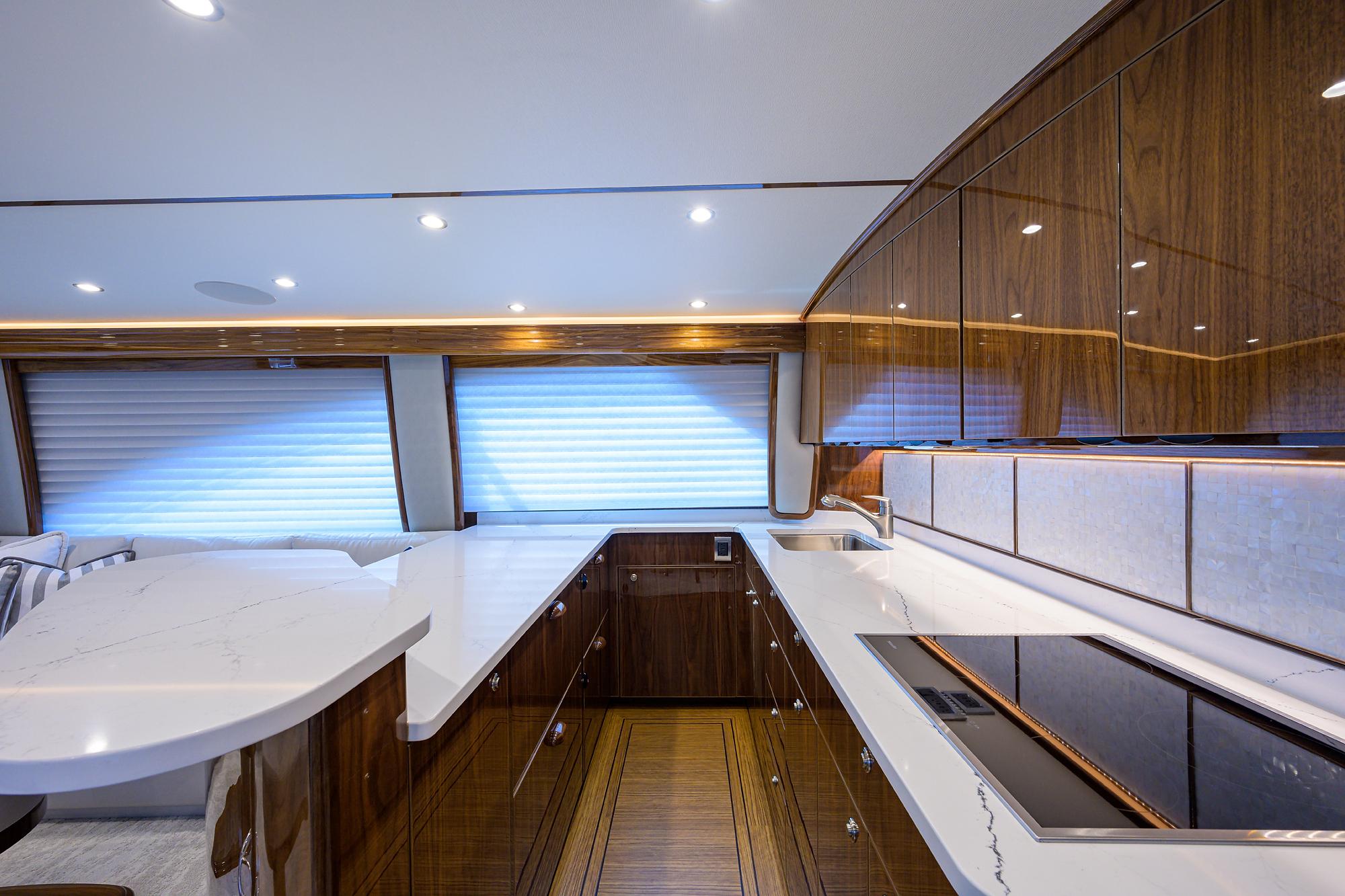 Viking 58-Galley, Cooktop and Cabinet Storage