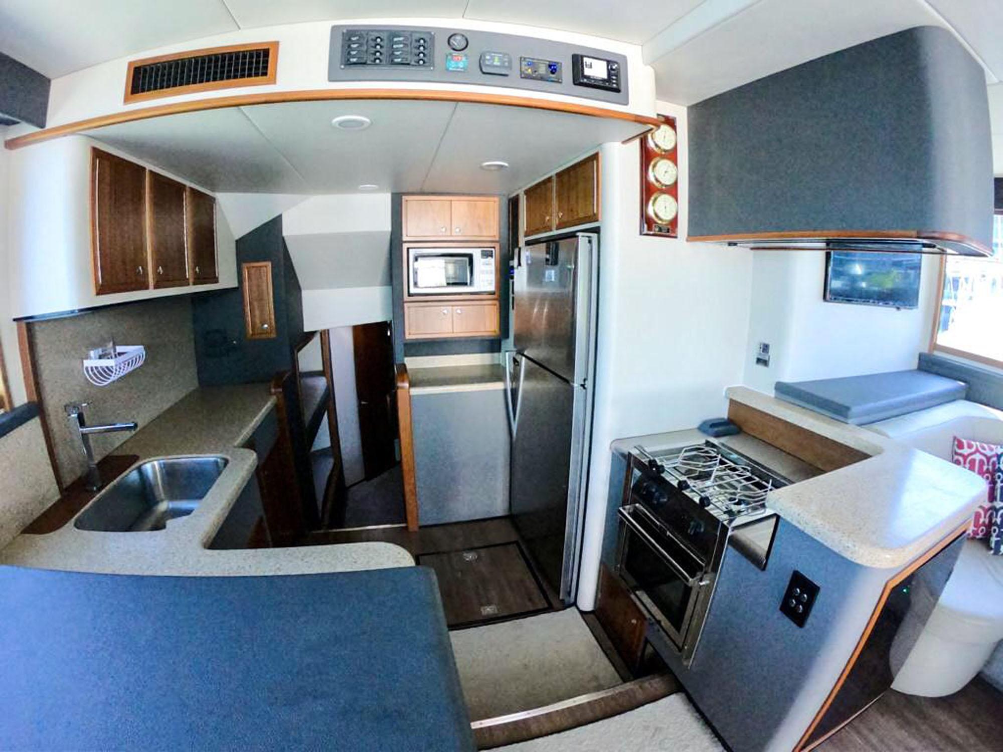 Full Galley - Teak Cabinets