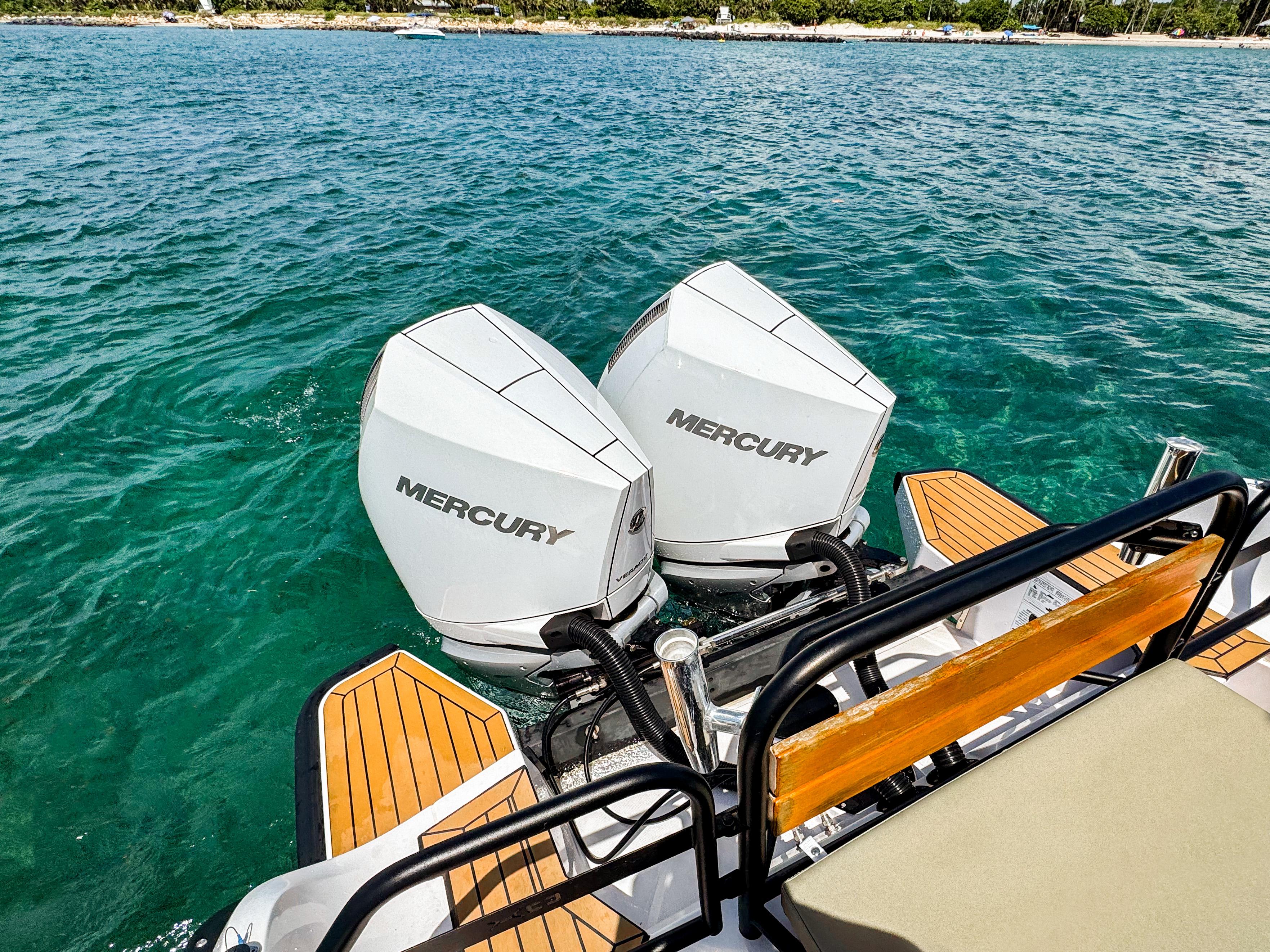 XO Boats-XO Boats EXPLR 10S Plus 2024 -FL-US-2024 XO Boats EXPLR 10S Plus with dual Mercury outboard engines on clear water.-9818089 | Thumbnail