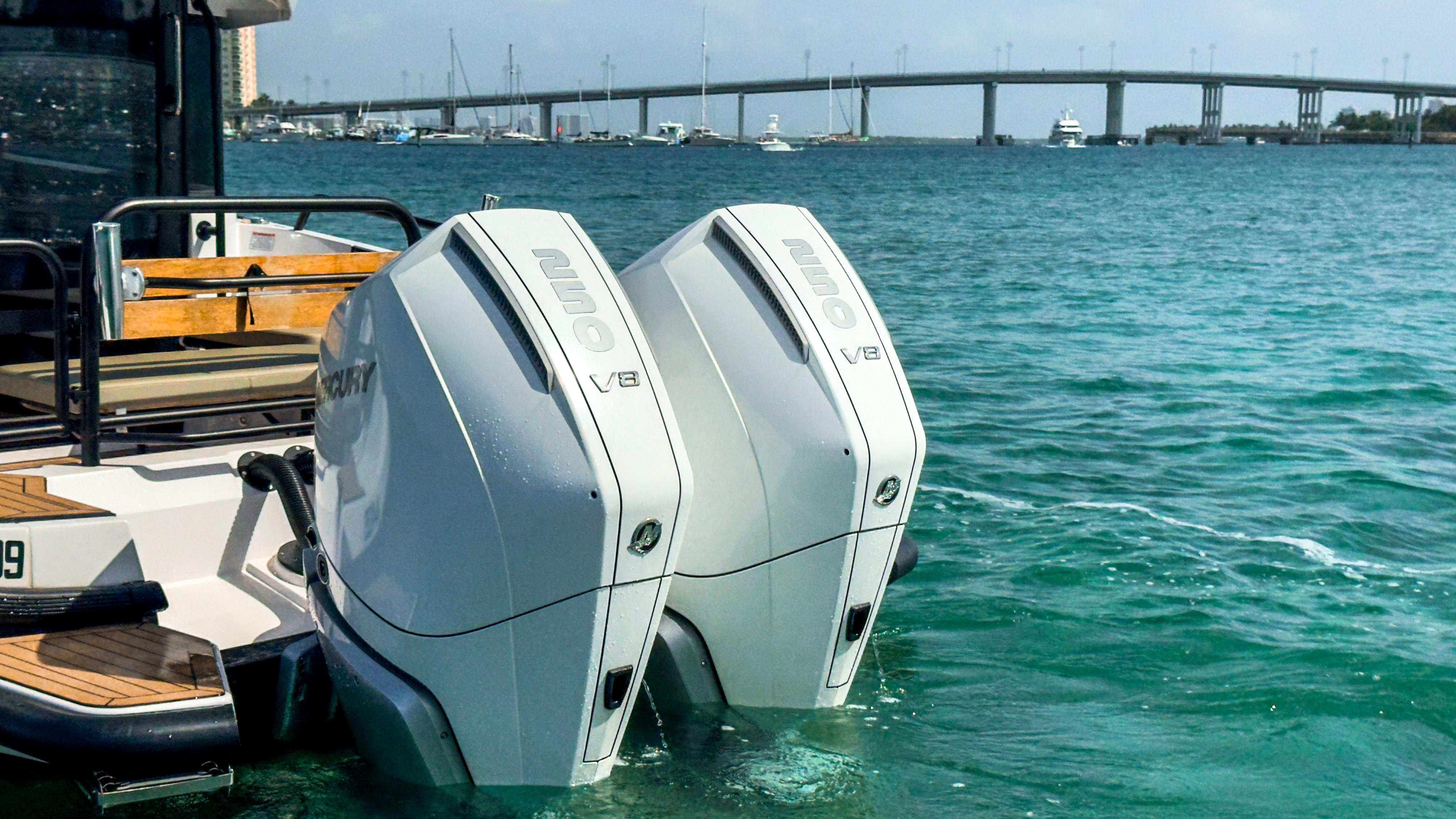 XO Boats-XO Boats EXPLR 10S Plus 2024 -FL-US-2024 XO Boats EXPLR 10S Plus with dual Mercury V8 engines on the water.-9818089 | Thumbnail